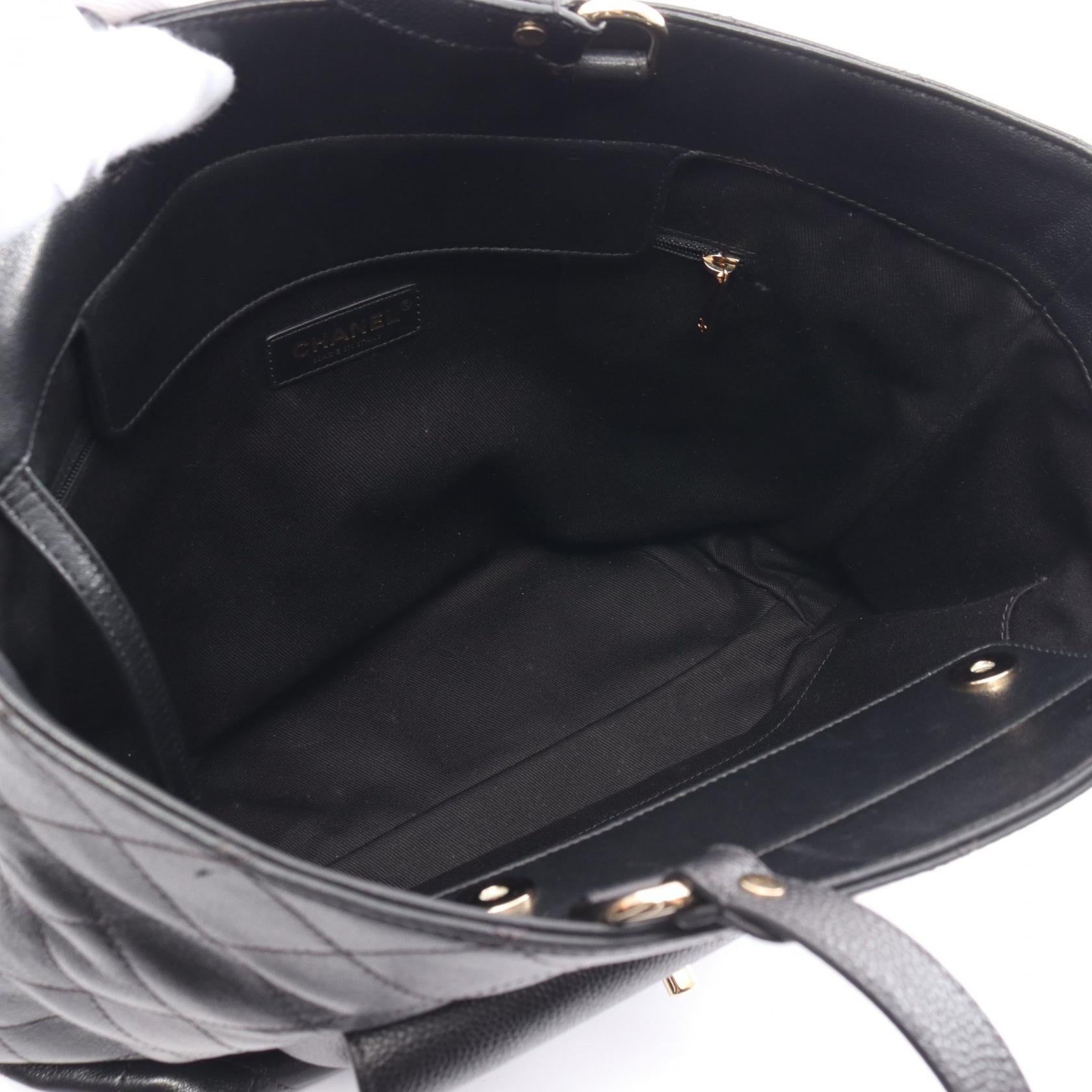 Top Quality Chanel Matelasse Leather Tote Bag Black