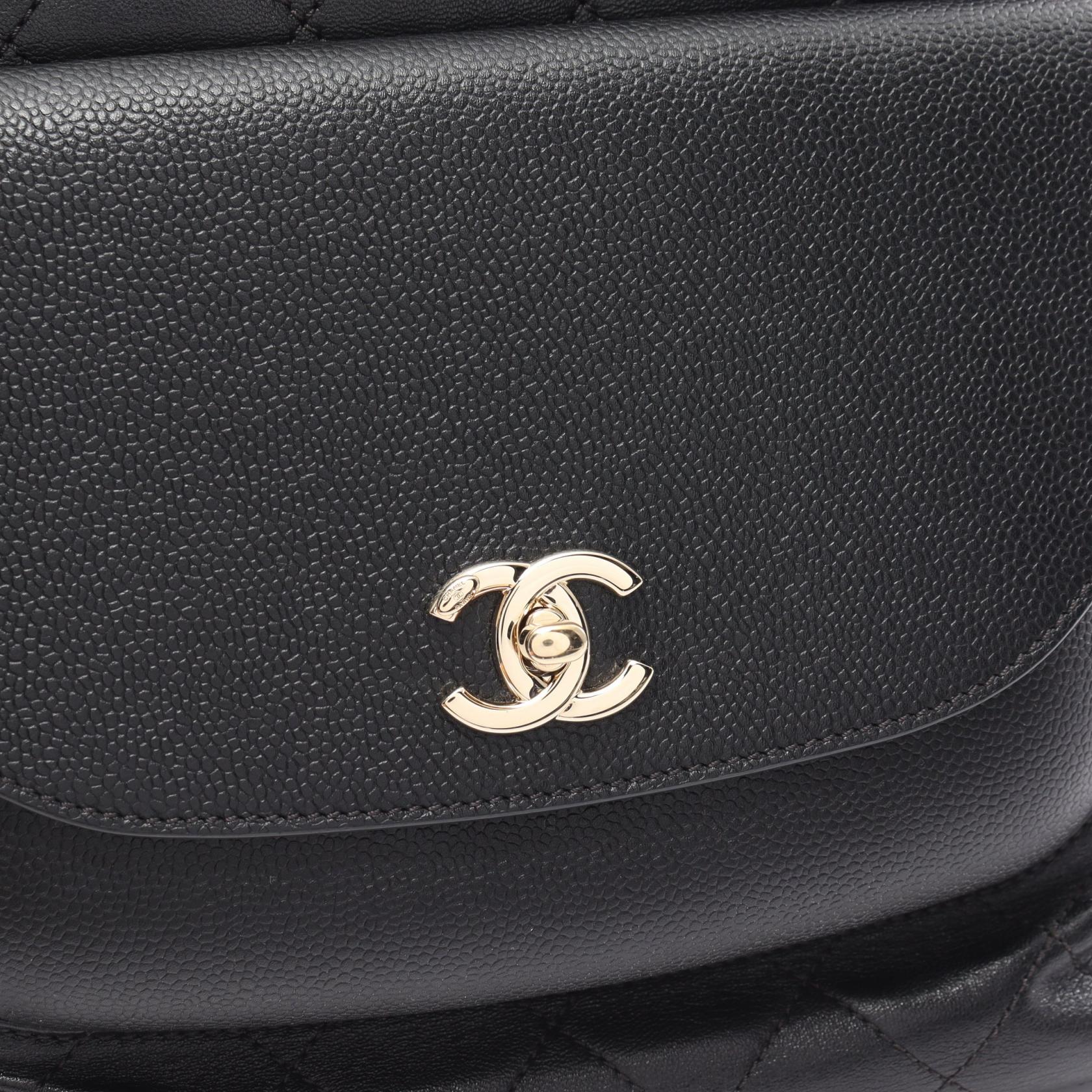 Top Quality Chanel Matelasse Leather Tote Bag Black