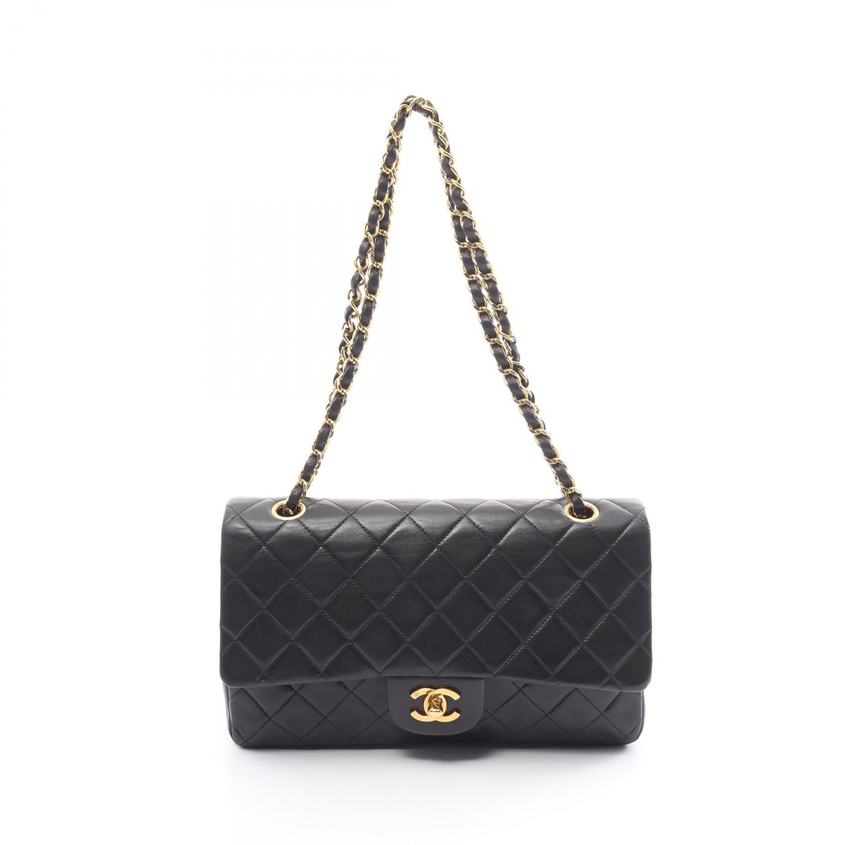 Top Quality Chanel Lambskin Matelasse W Flap Shoulder Bag