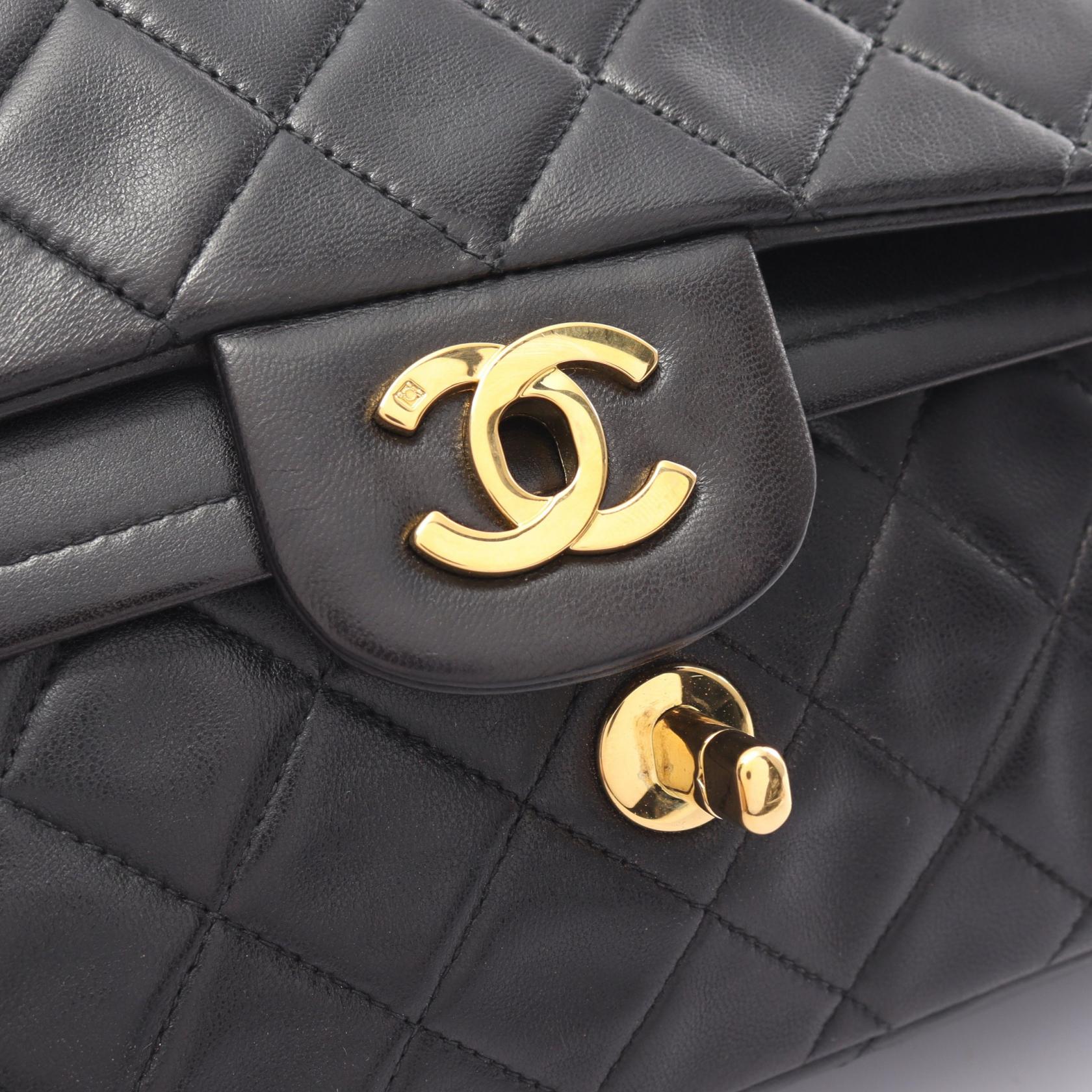 Top Quality Chanel Lambskin Matelasse W Flap Shoulder Bag