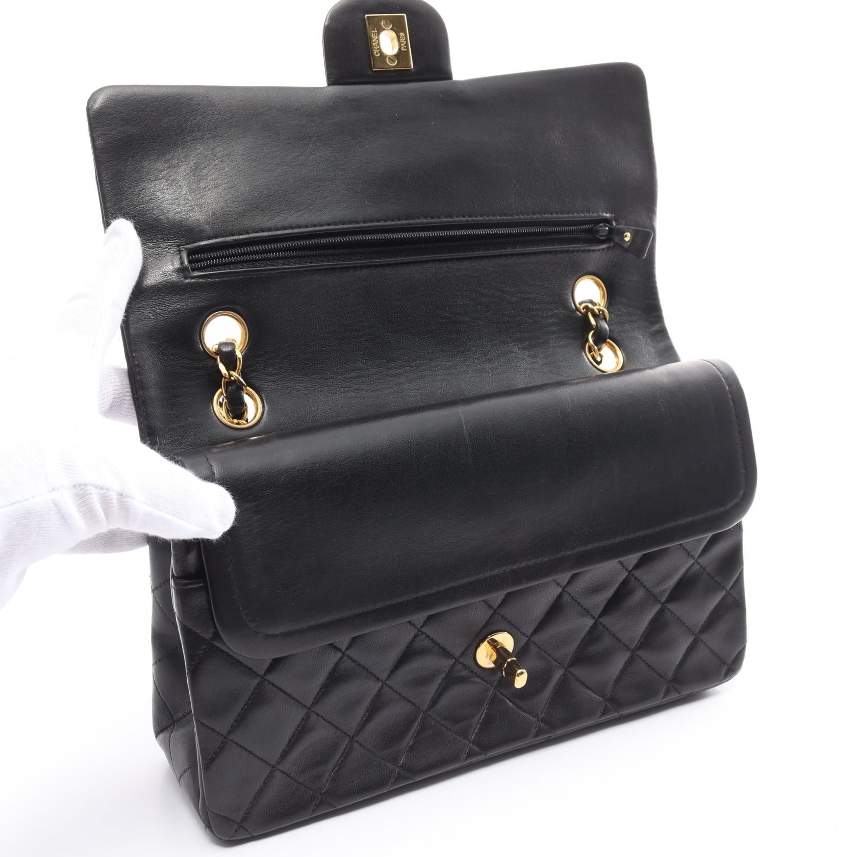 Top Quality Chanel Lambskin Matelasse W Flap Shoulder Bag