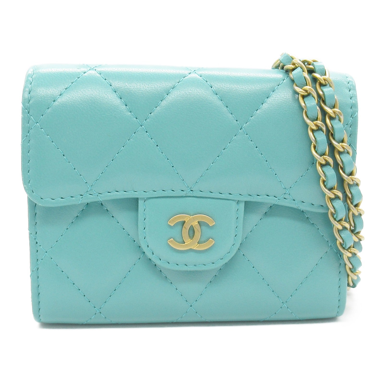 Top Quality Chanel Lambskin Chain Wallet Shoulder Bag