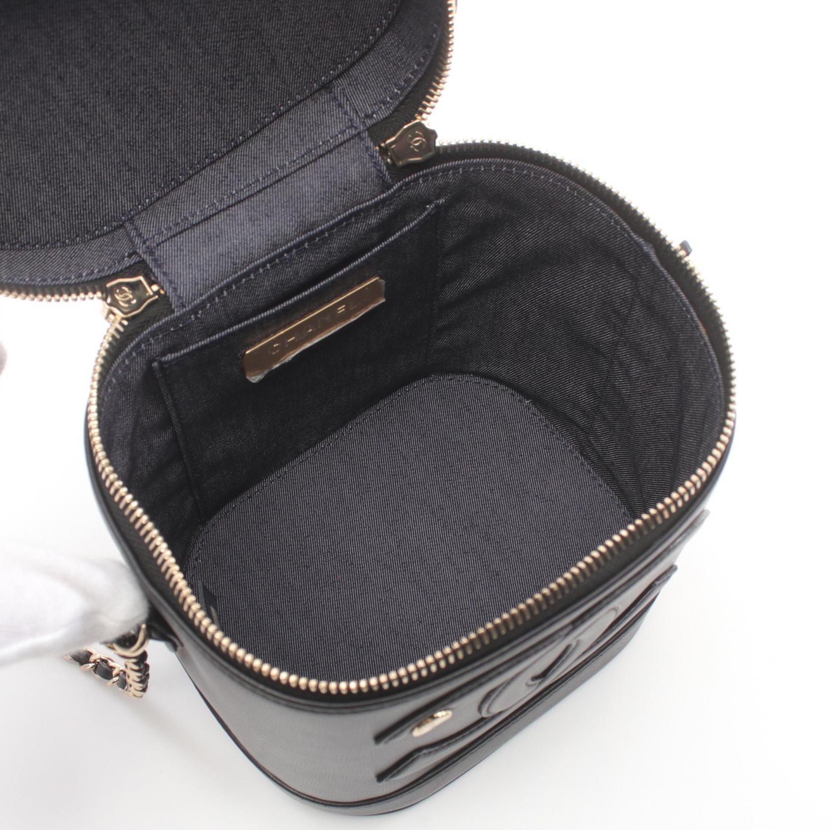 Top Quality Chanel Lambskin Vanity Shoulder Bag Black