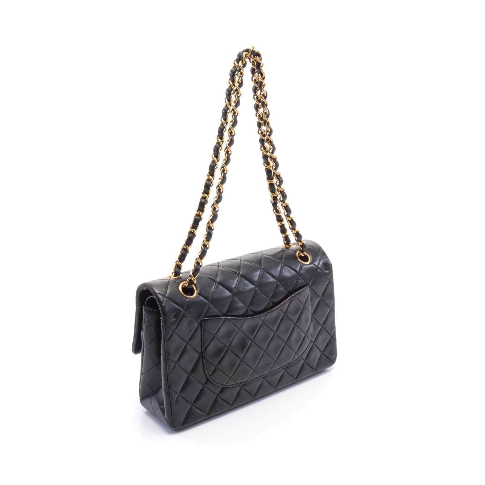 Top Quality Chanel Lambskin Matelasse W Flap Shoulder Bag A01112