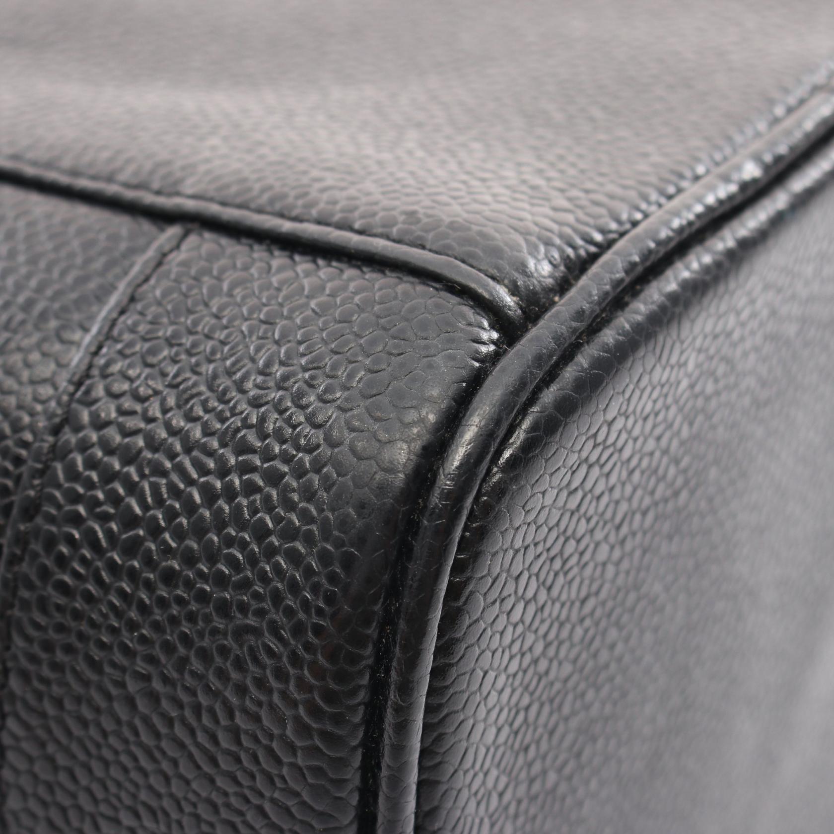 Top Quality Chanel Caviar Skin Coco Mark Handbag Black