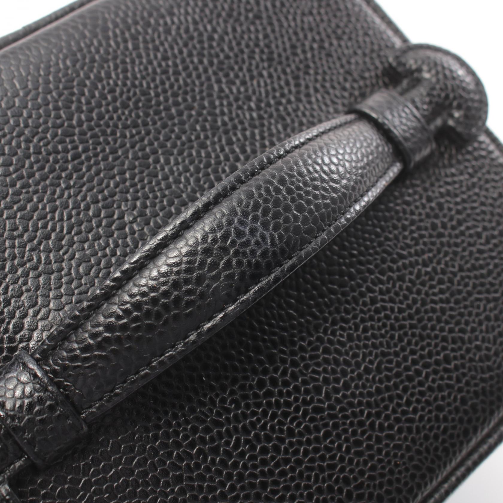 Top Quality Chanel Caviar Skin Coco Mark Handbag Black