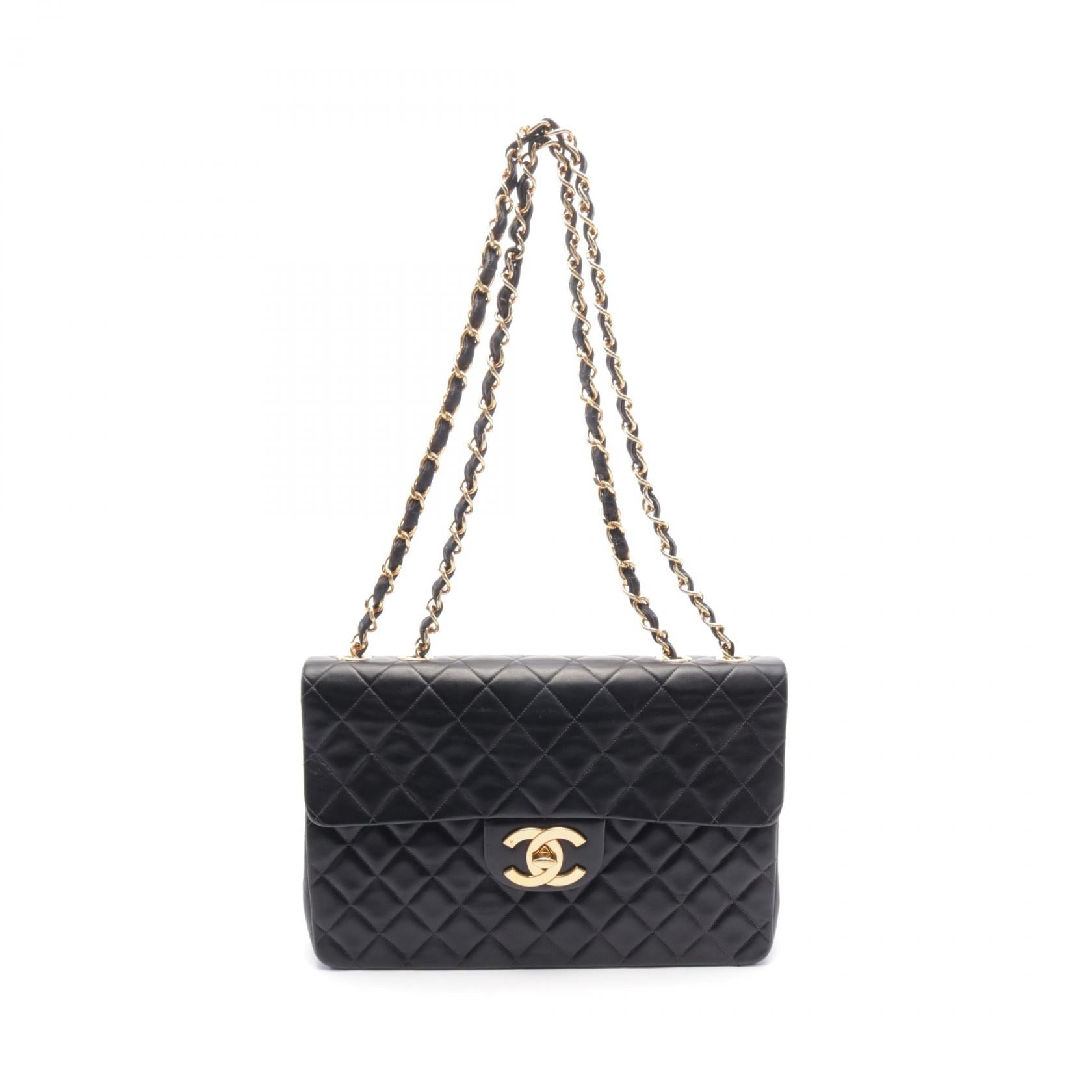 Top Quality Chanel Lambskin Shoulder Bag Black A01094