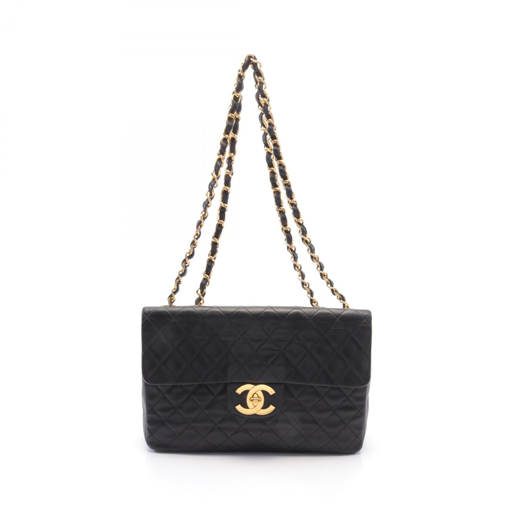 Top Quality Chanel Lambskin Shoulder Bag Black A01094