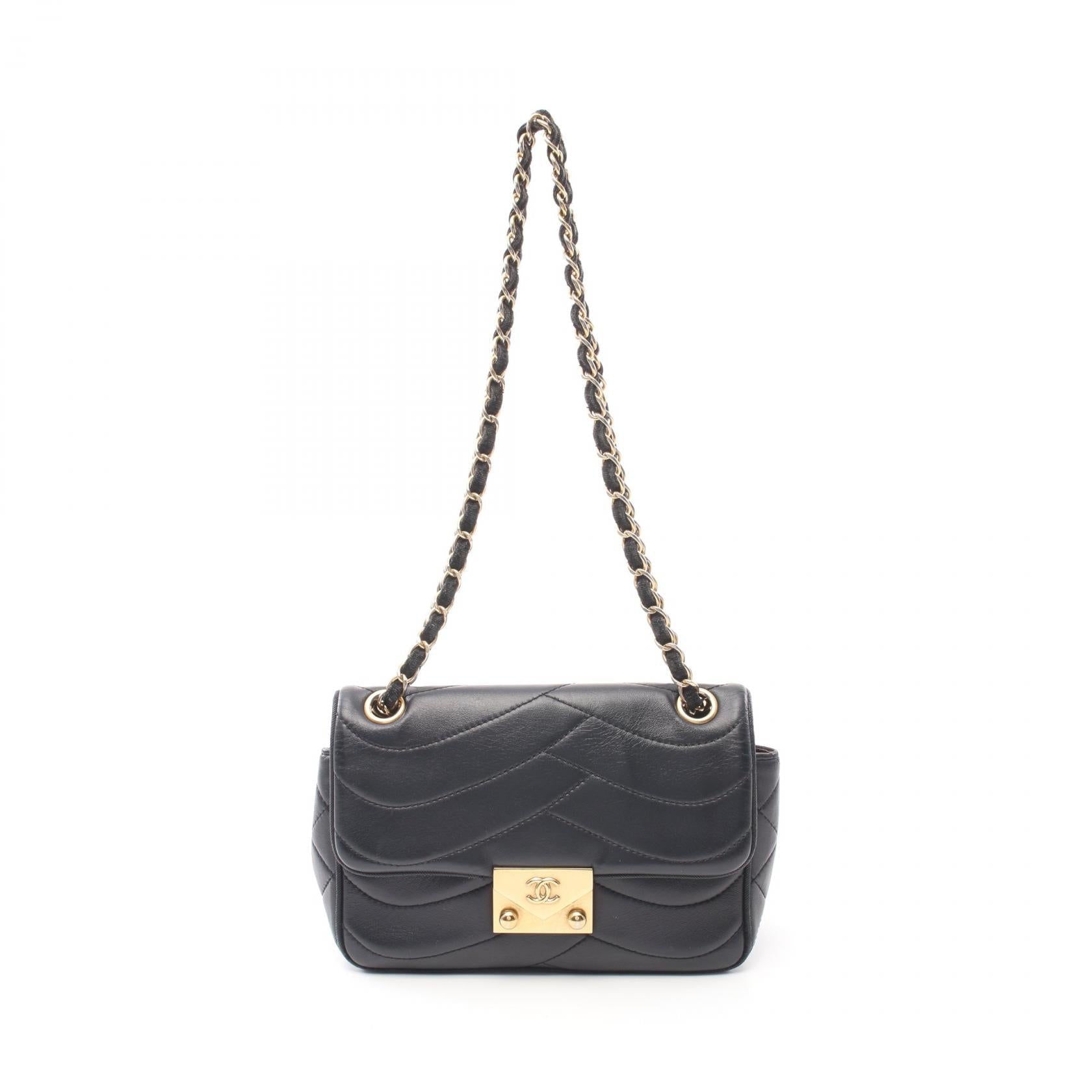 Top Quality Chanel Lambskin Shoulder Bag Navy