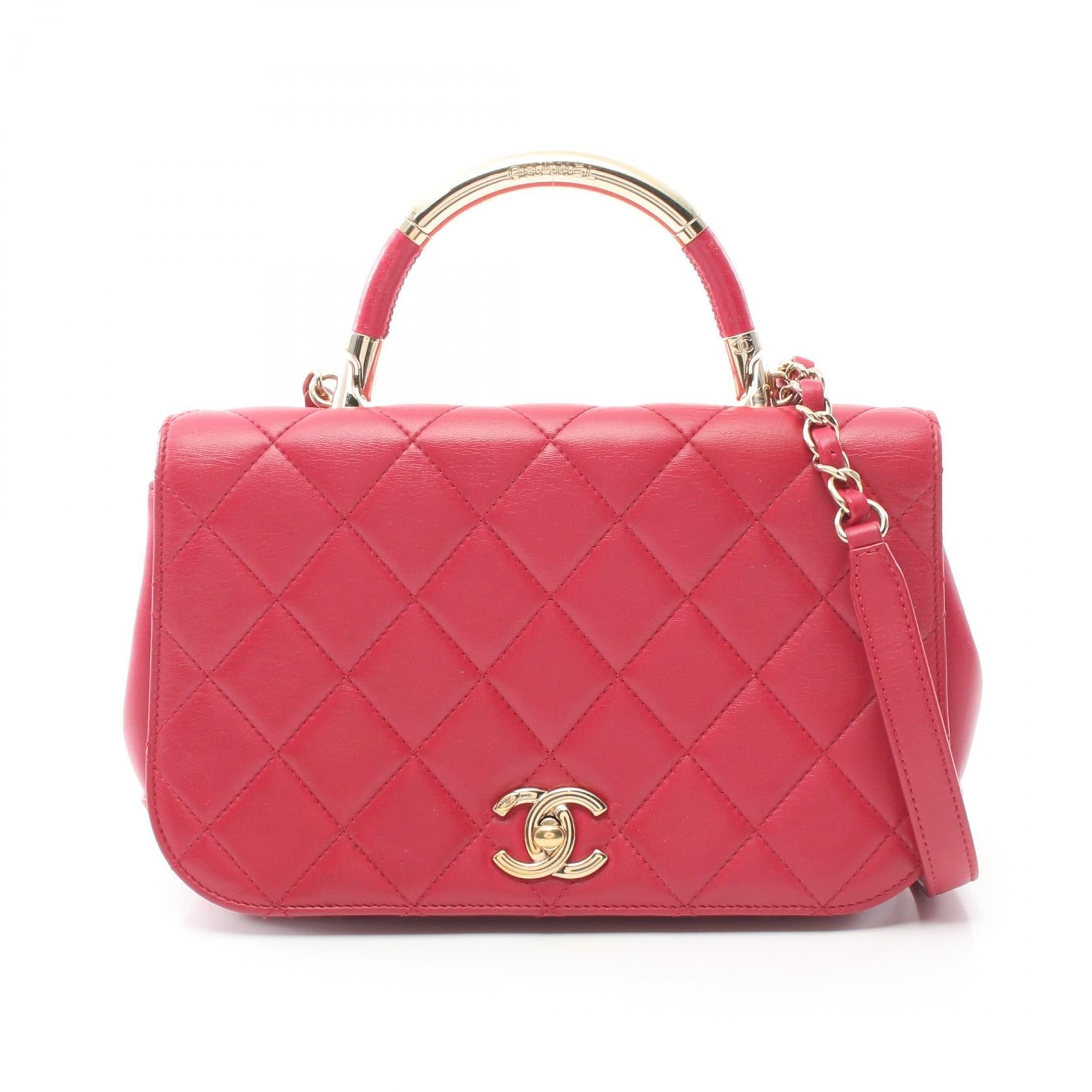 Top Quality Chanel Matelasse Lambskin Shoulder Bag Pink