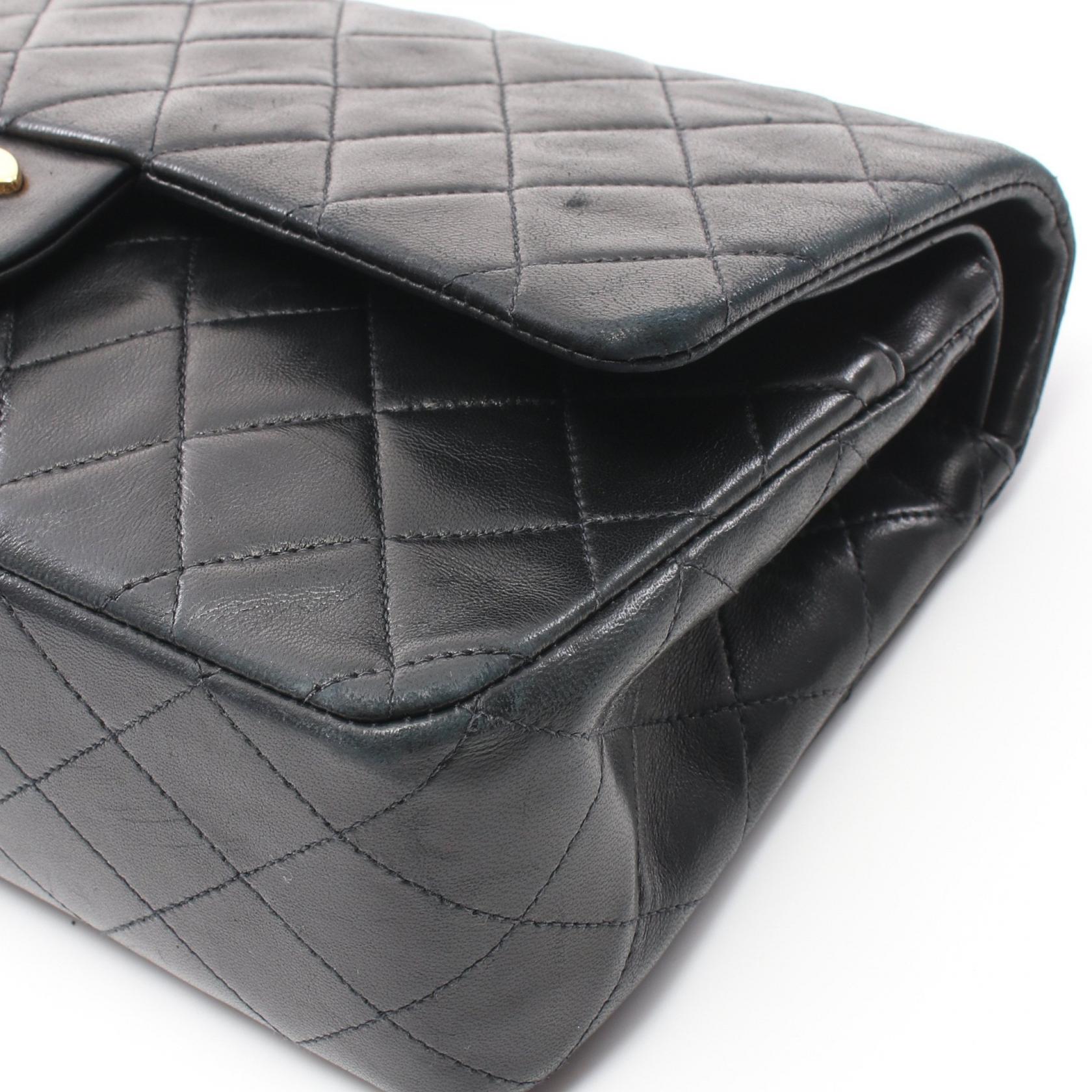 Top Quality Chanel Lambskin Matelasse W Flap Shoulder Bag