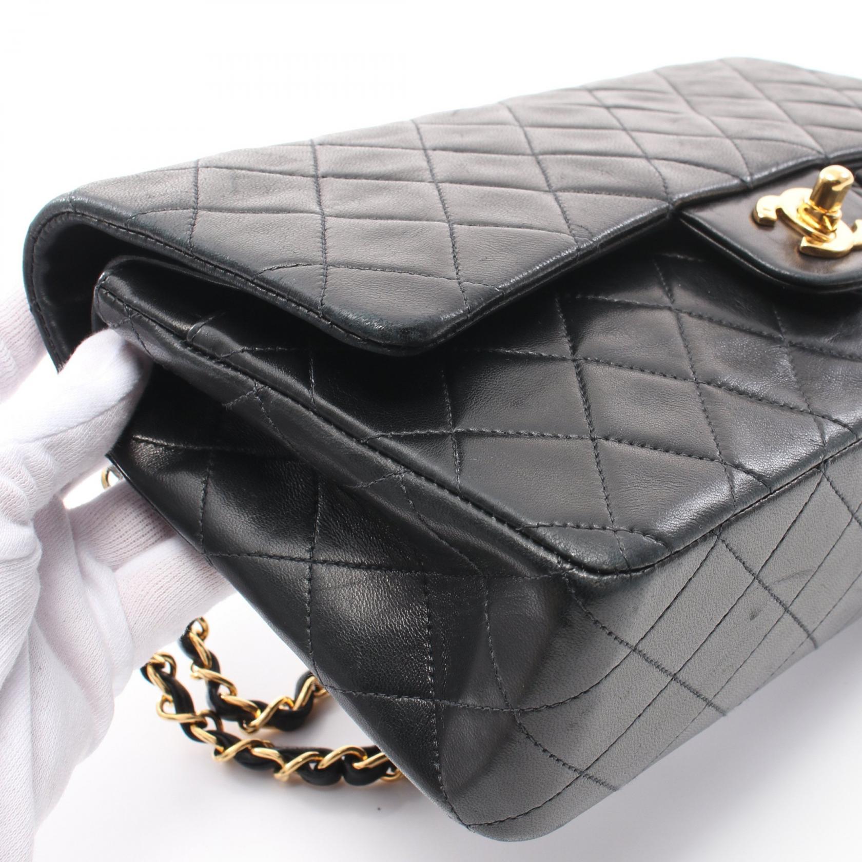 Top Quality Chanel Lambskin Matelasse W Flap Shoulder Bag