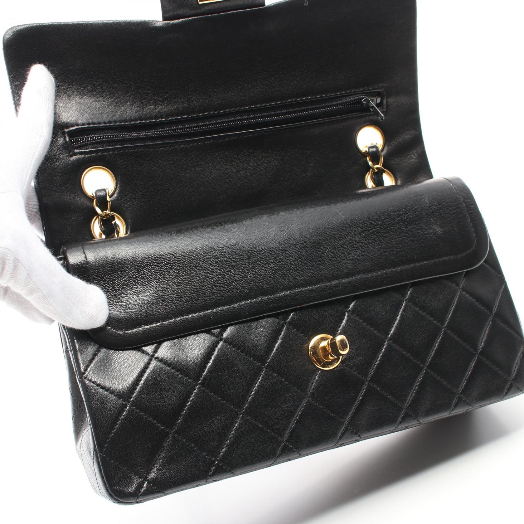 Top Quality Chanel Lambskin Matelasse W Flap Shoulder Bag