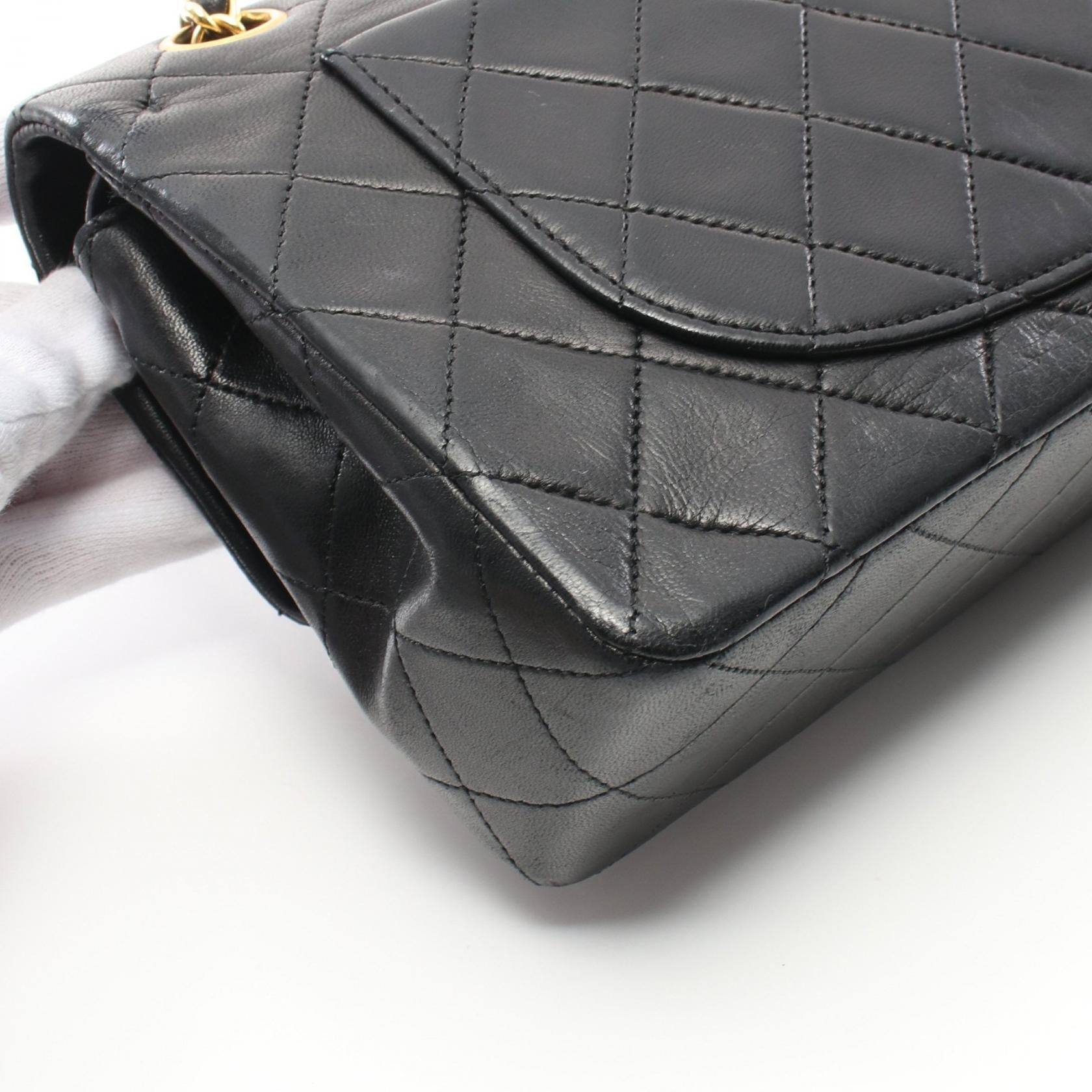 Top Quality Chanel Lambskin Matelasse W Flap Shoulder Bag