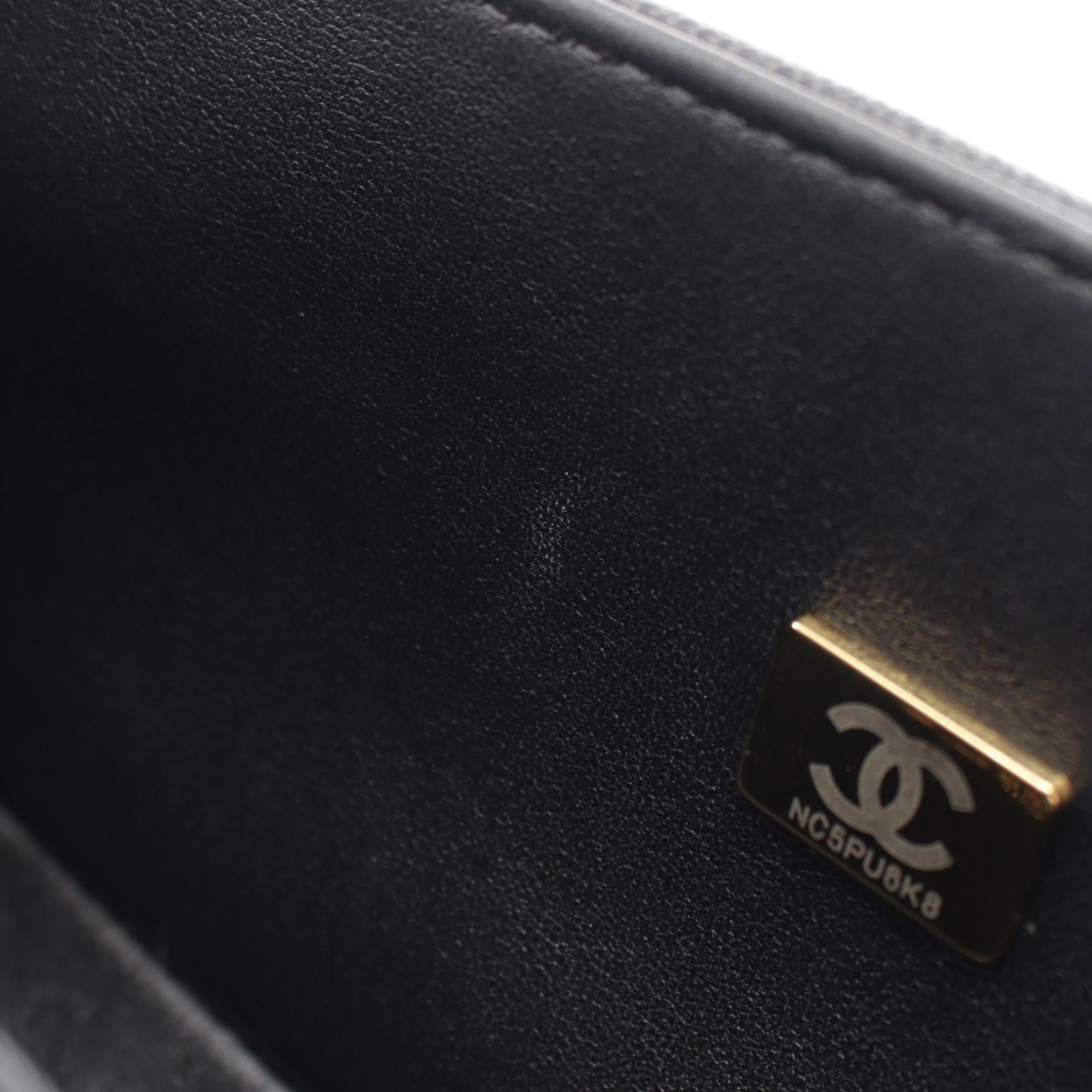 Top Quality Chanel Boy Small Leather Shoulder Bag Black