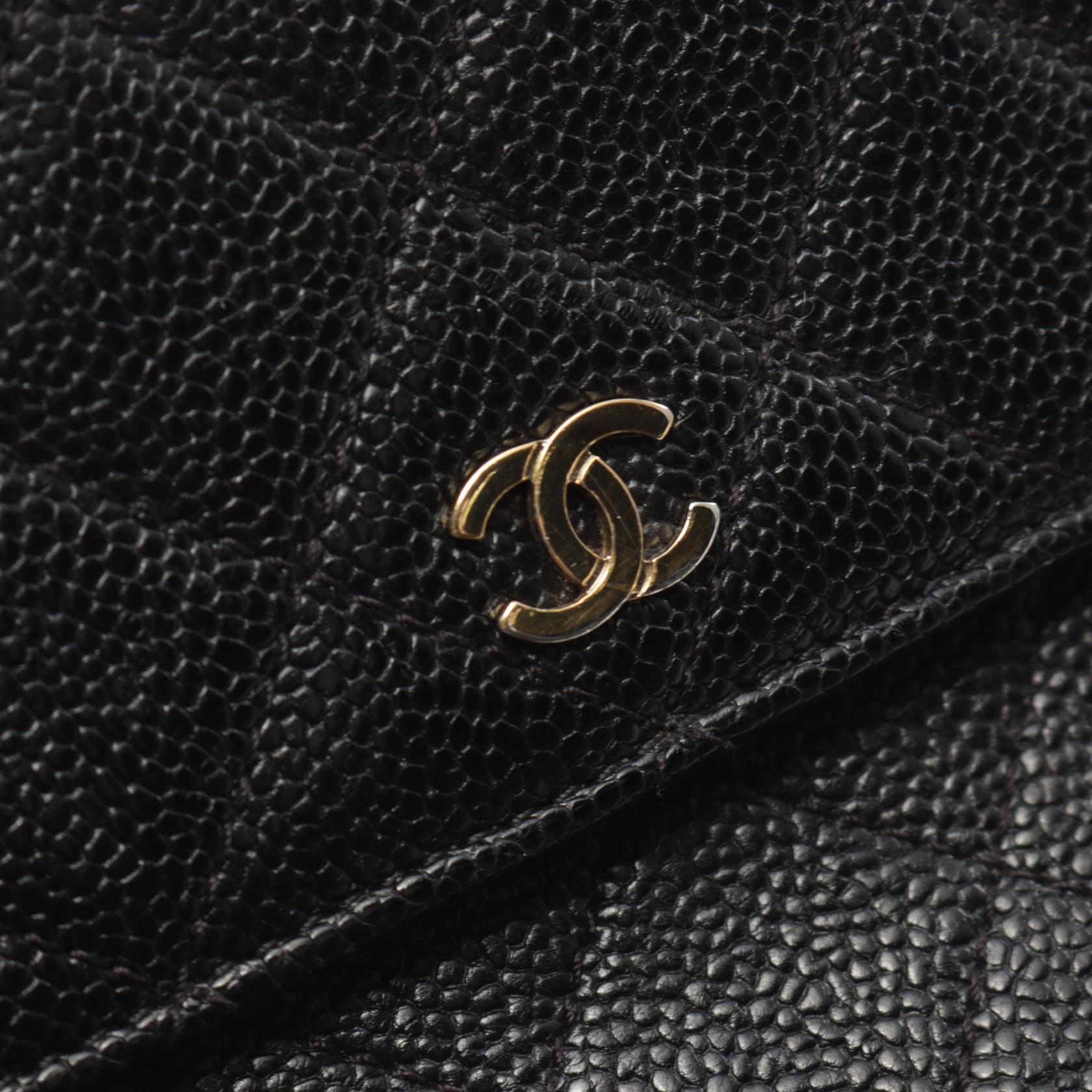 Top Quality Chanel Caviar Skin Matelasse Shoulder Bag A93856
