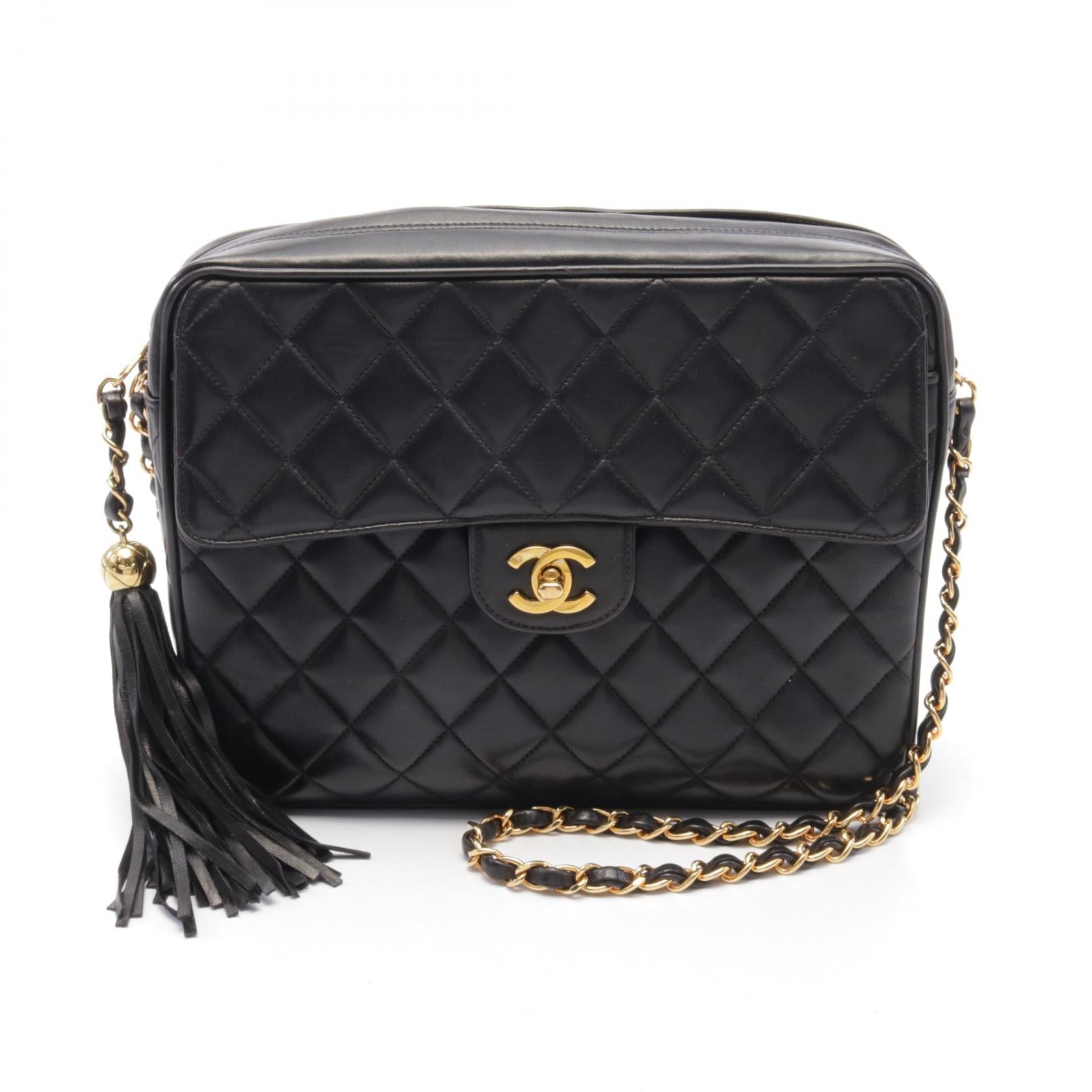Top Quality Chanel Matelasse Lambskin Shoulder Bag Black