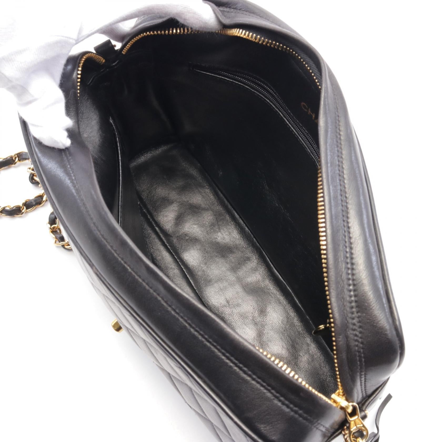 Top Quality Chanel Matelasse Lambskin Shoulder Bag Black