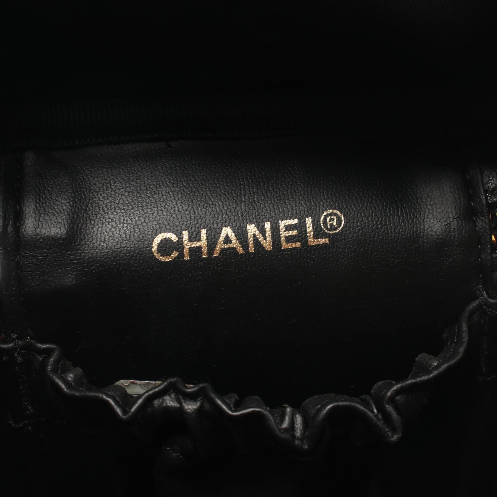 Top Quality Chanel Coco Mark Leather Handbag Black A01998