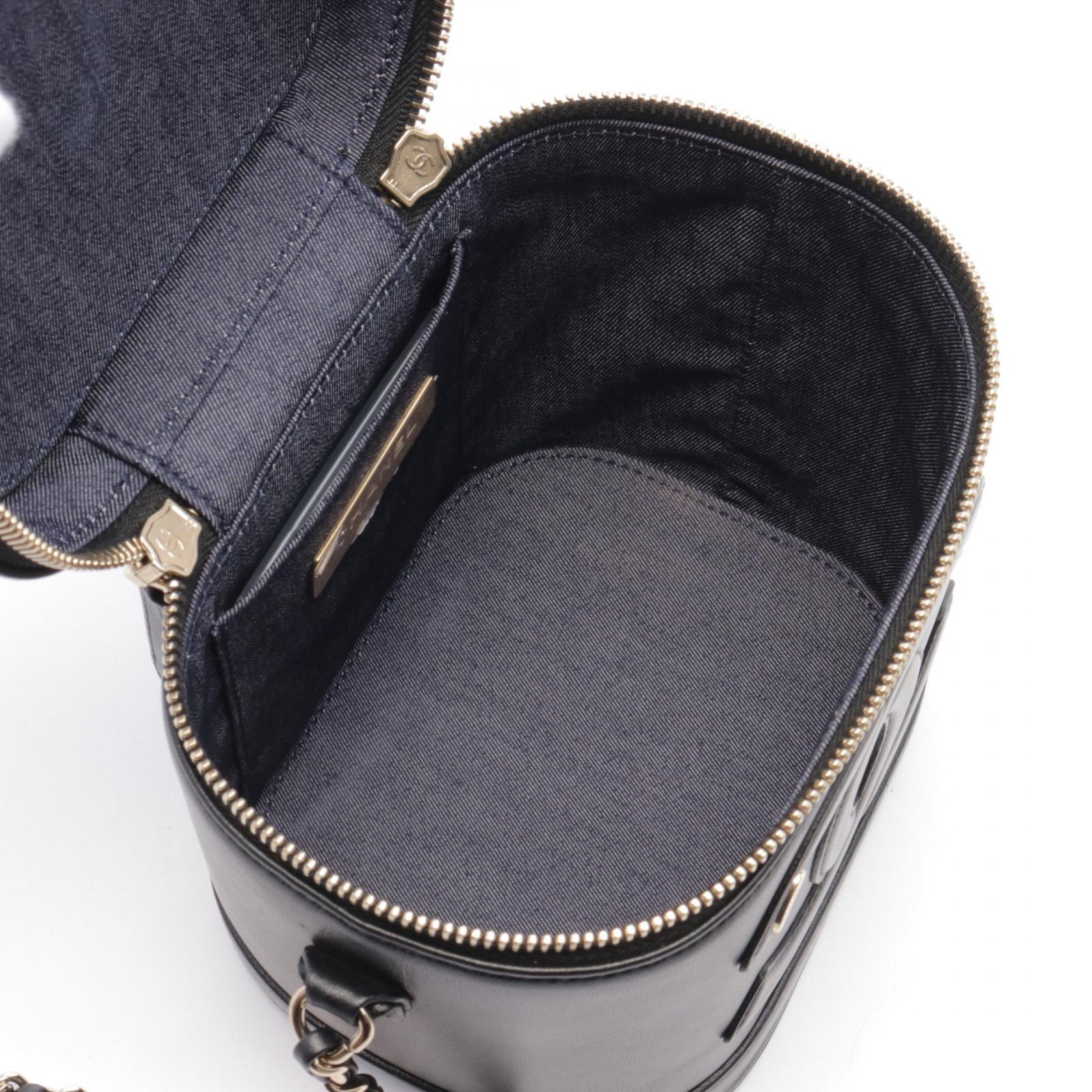 Top Quality Chanel Lambskin Coco Mark Handbag Black AS0323