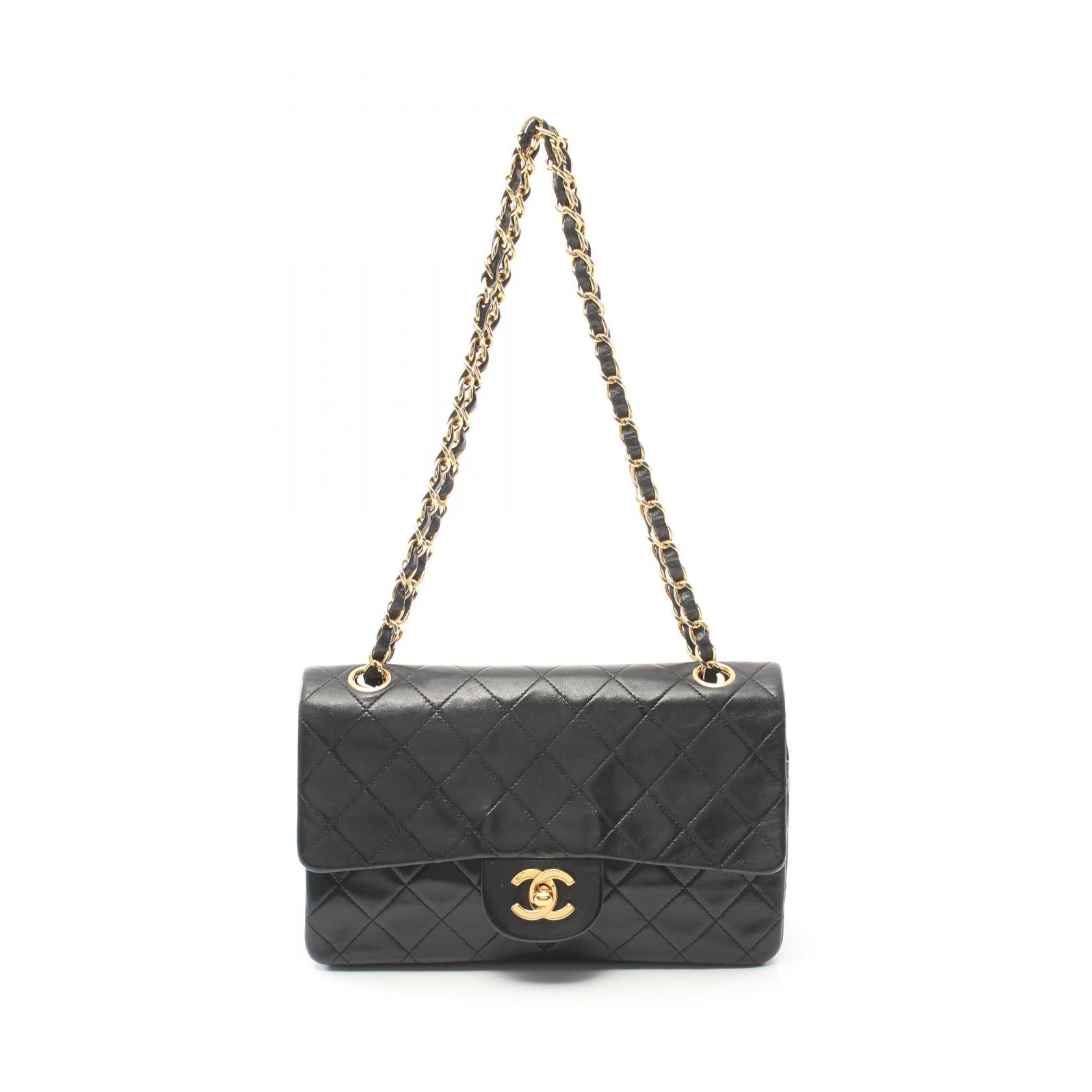 Top Quality Chanel Lambskin Matelasse W Flap Shoulder Bag