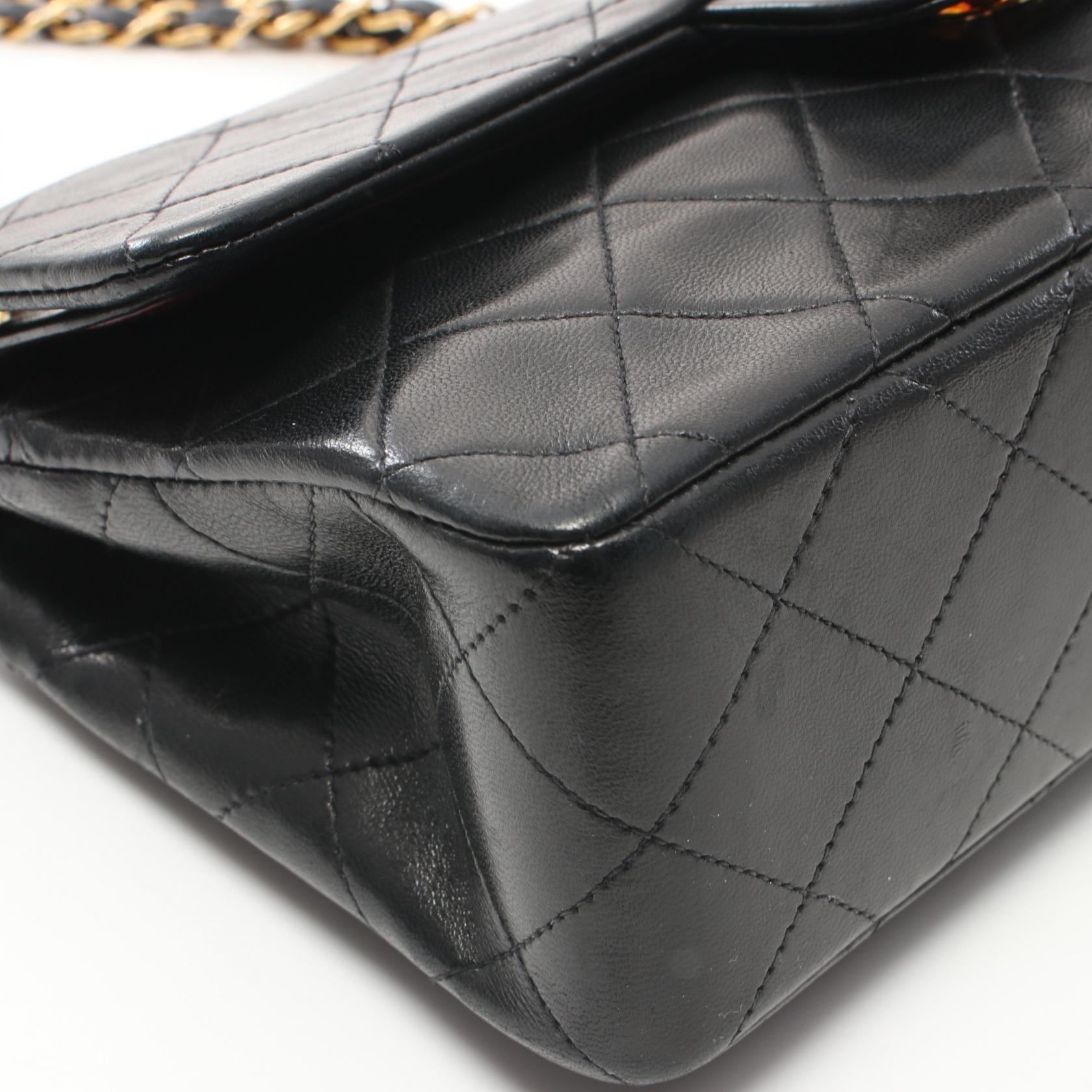 Top Quality Chanel Lambskin Matelasse W Flap Shoulder Bag