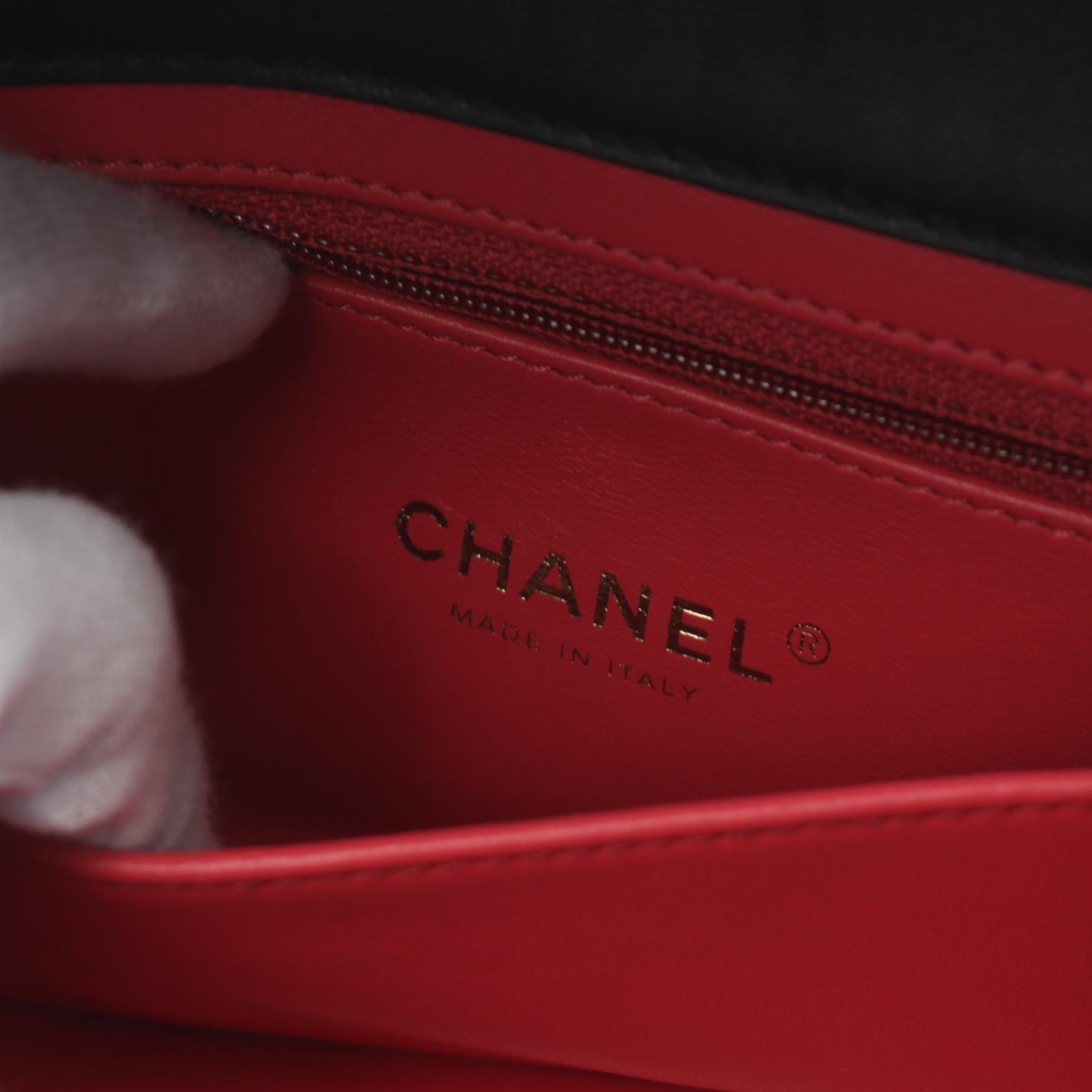 Top Quality Chanel Matelasse Top Handle Shoulder Bag Black