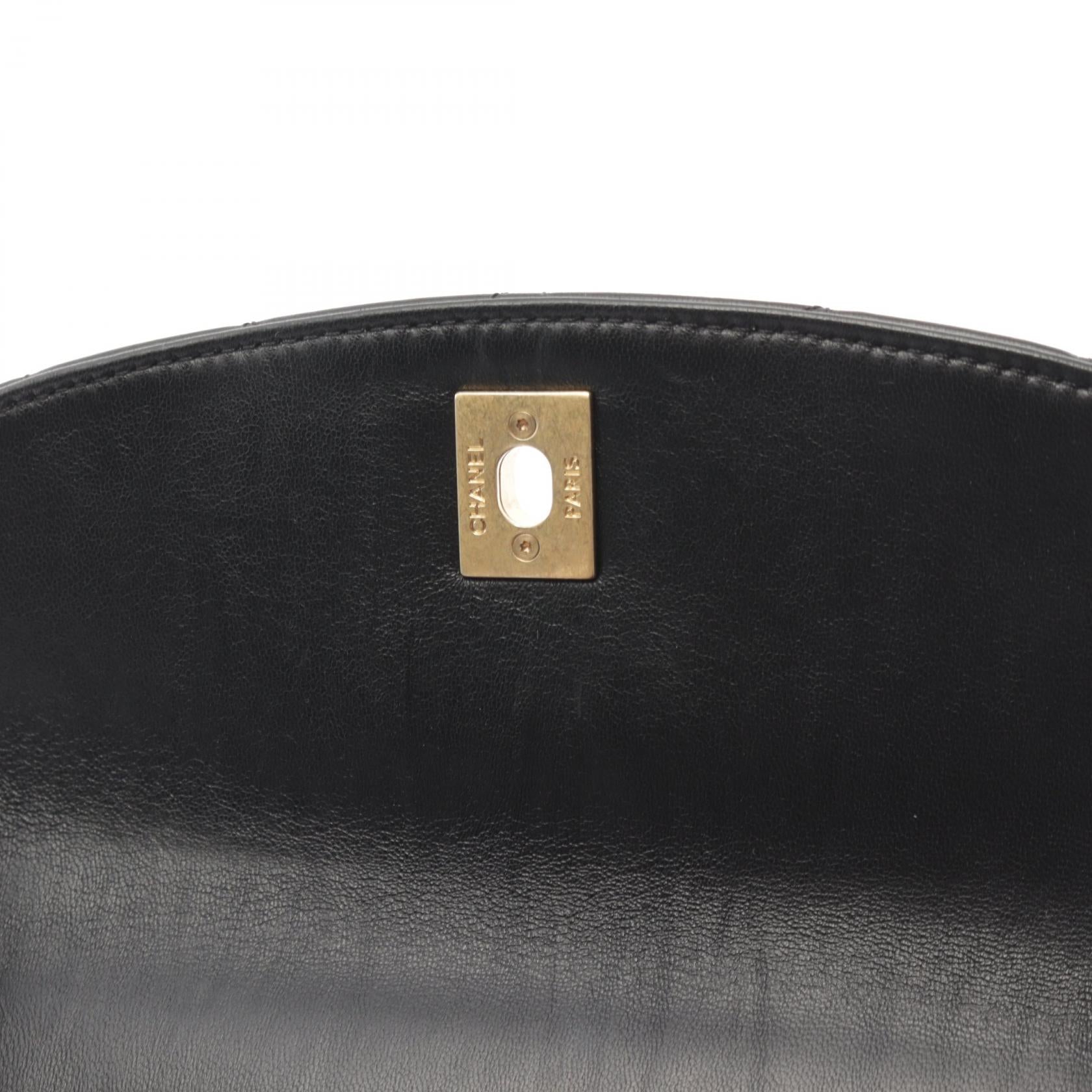 Top Quality Chanel Matelasse Top Handle Shoulder Bag Black