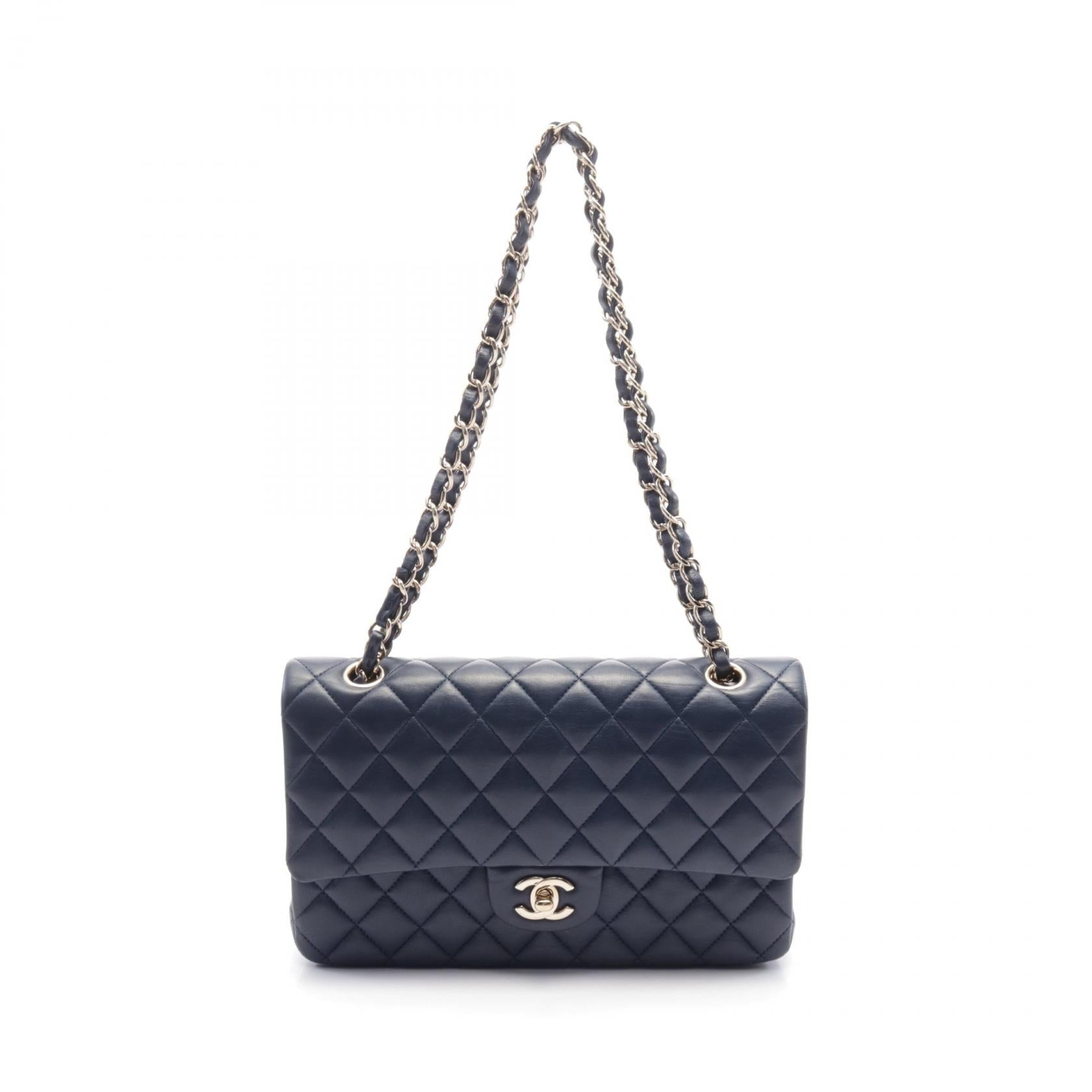 Top Quality Chanel Lambskin Matelasse W Flap Shoulder Bag