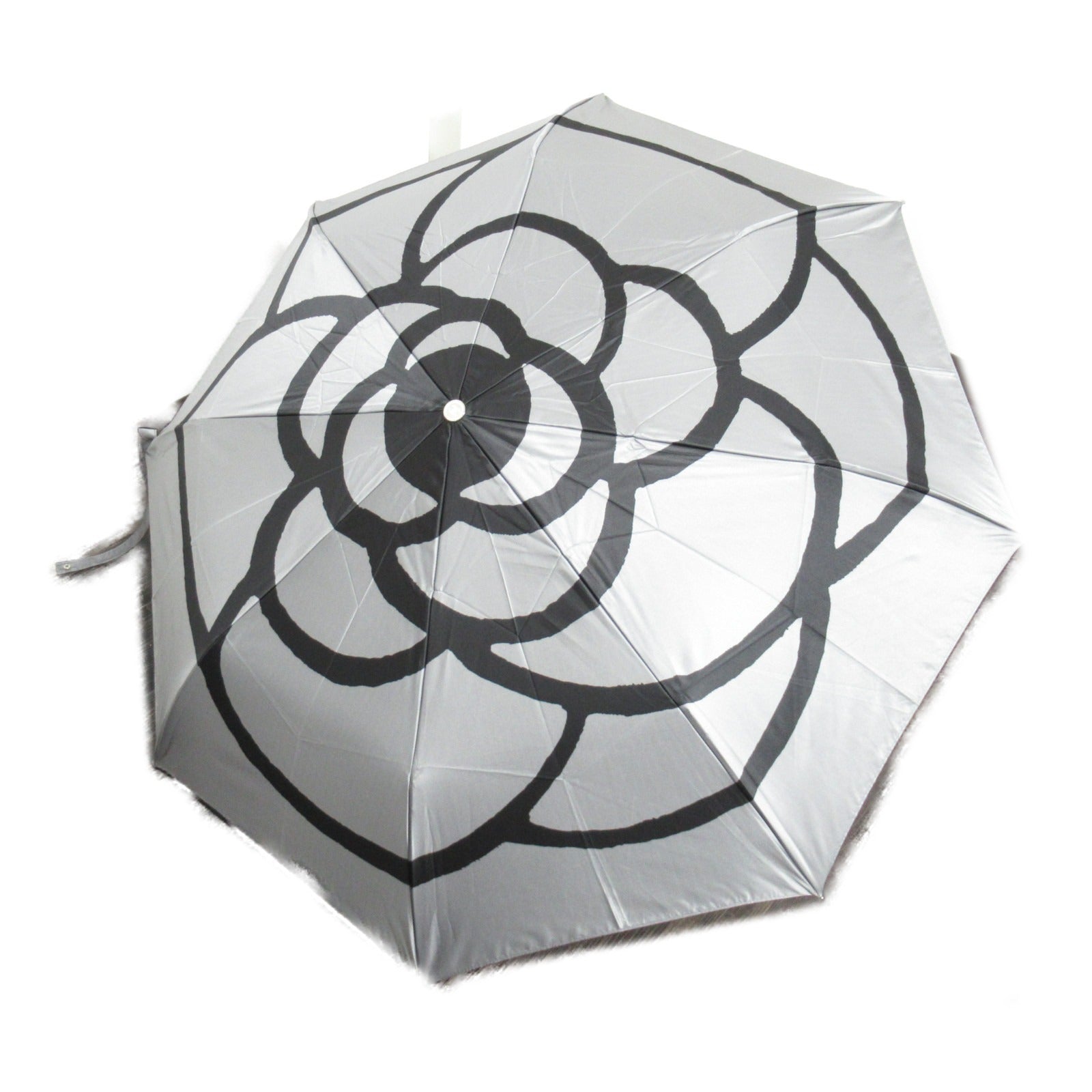 Top Quality Chanel Nylon Folding Umbrella Gray