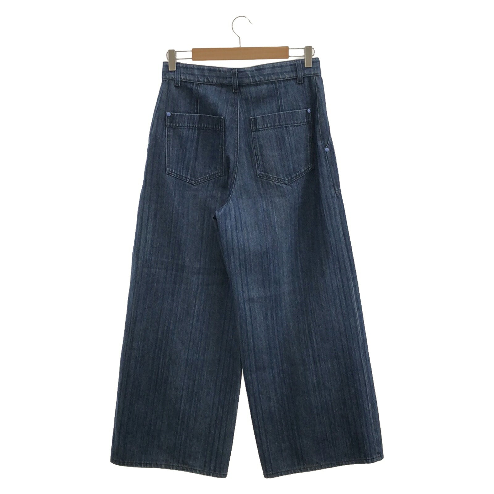 Top Quality Chanel Denim Wide Pants Cotton Blue