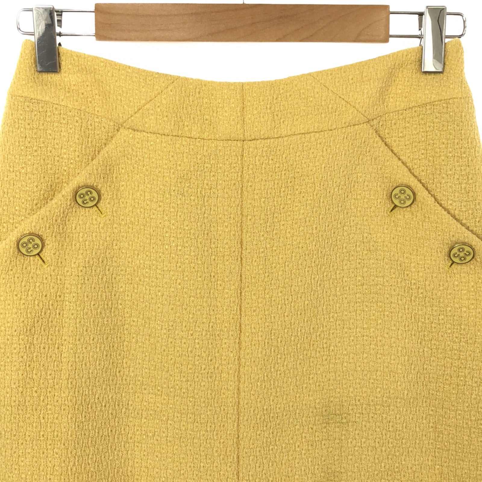 Top Quality Chanel Wool Skirt Yellow P18109V10311