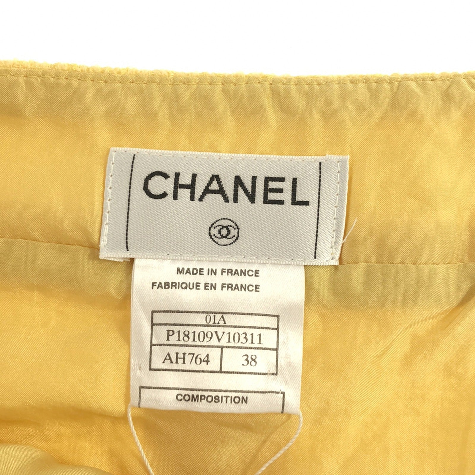Top Quality Chanel Wool Skirt Yellow P18109V10311