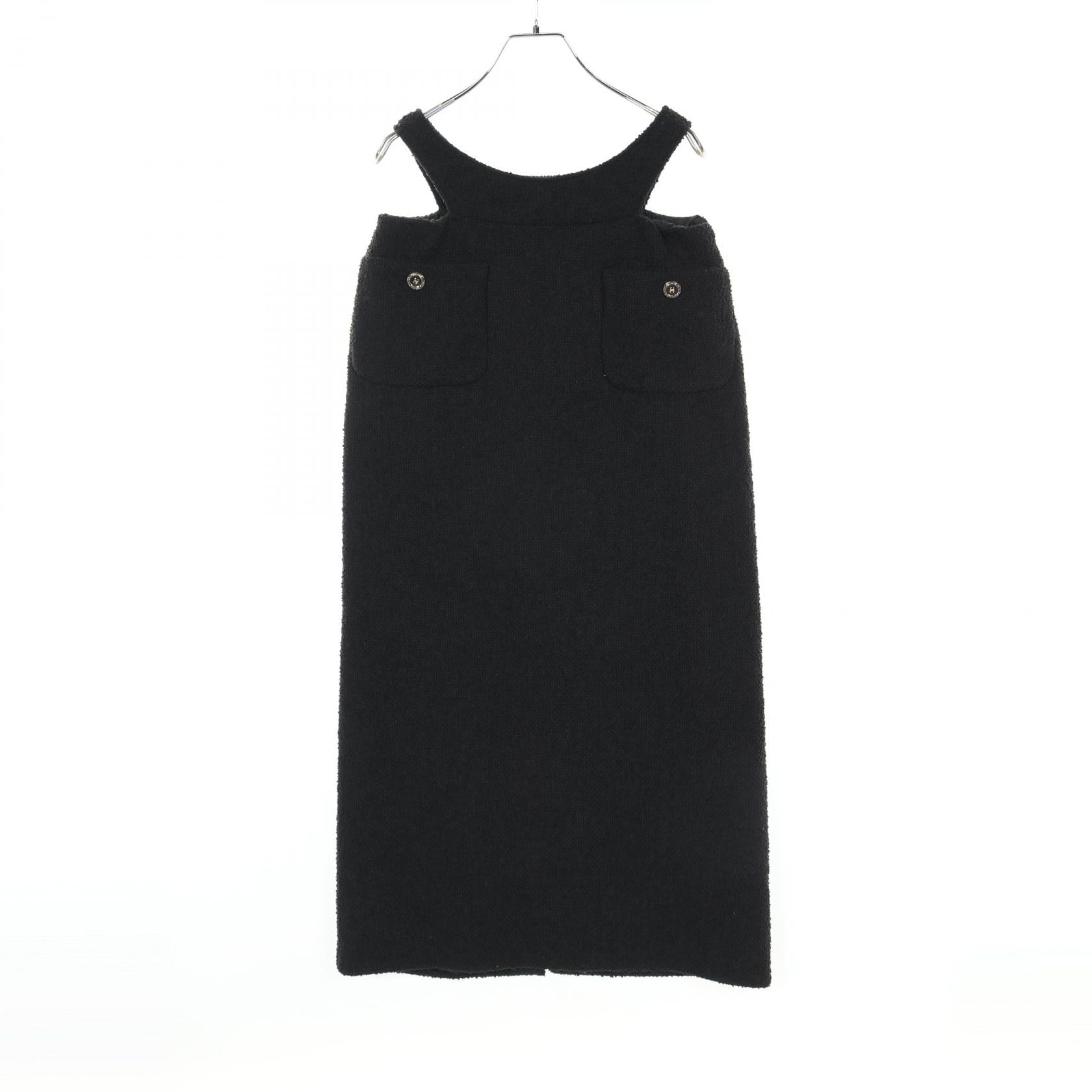 Top Quality Chanel Wool Silk Dress Black P72686V62937