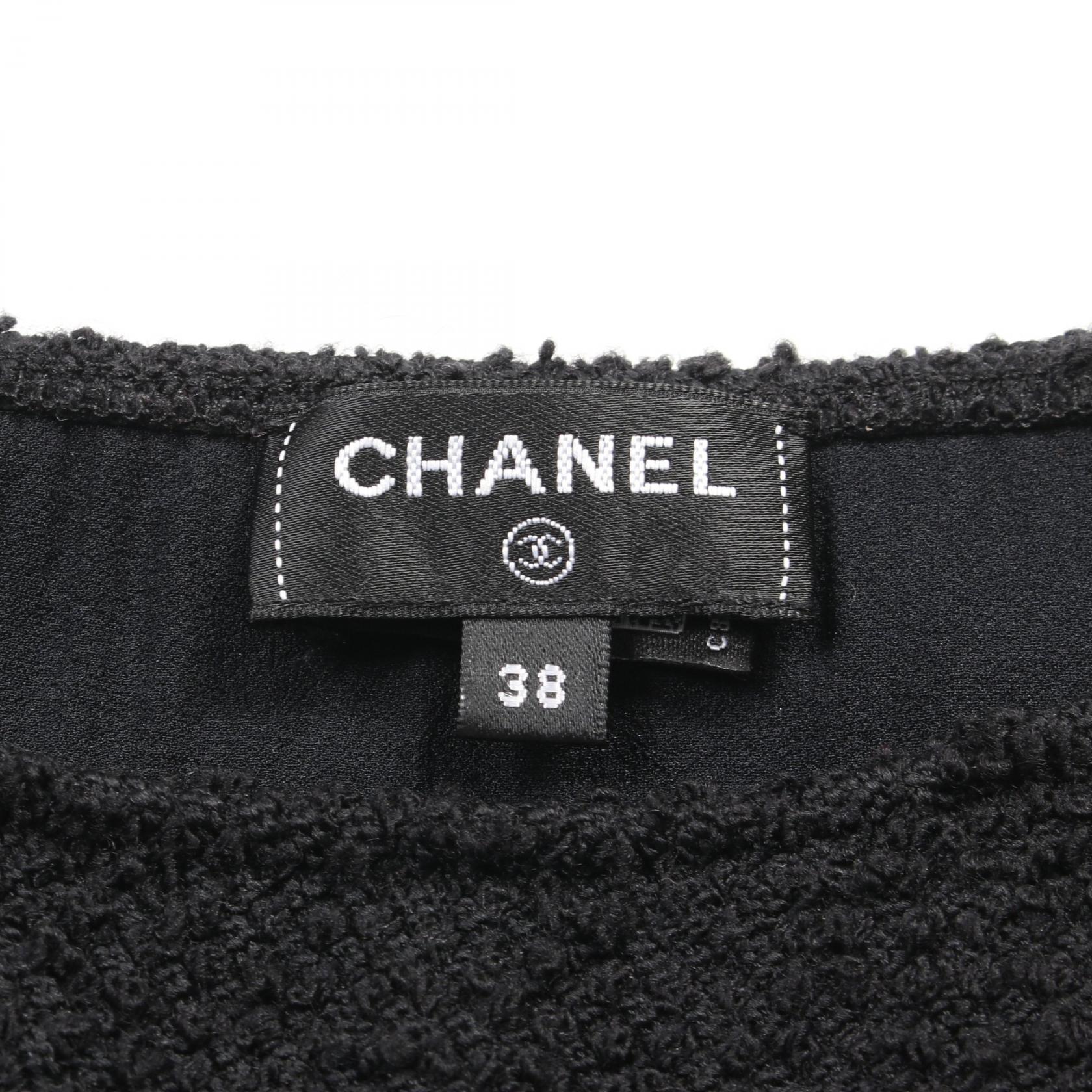 Top Quality Chanel Wool Silk Dress Black P72686V62937