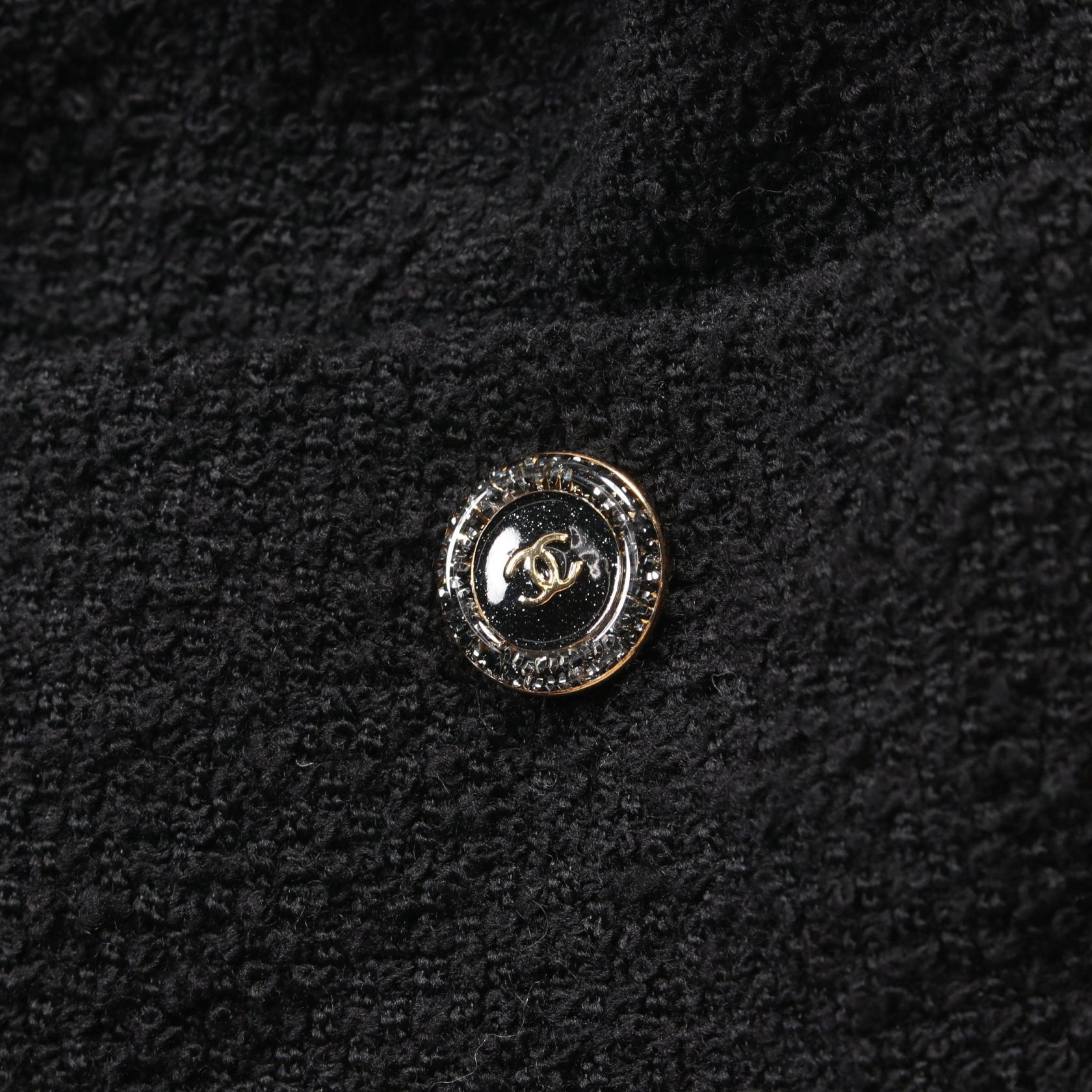 Top Quality Chanel Wool Silk Dress Black P72686V62937