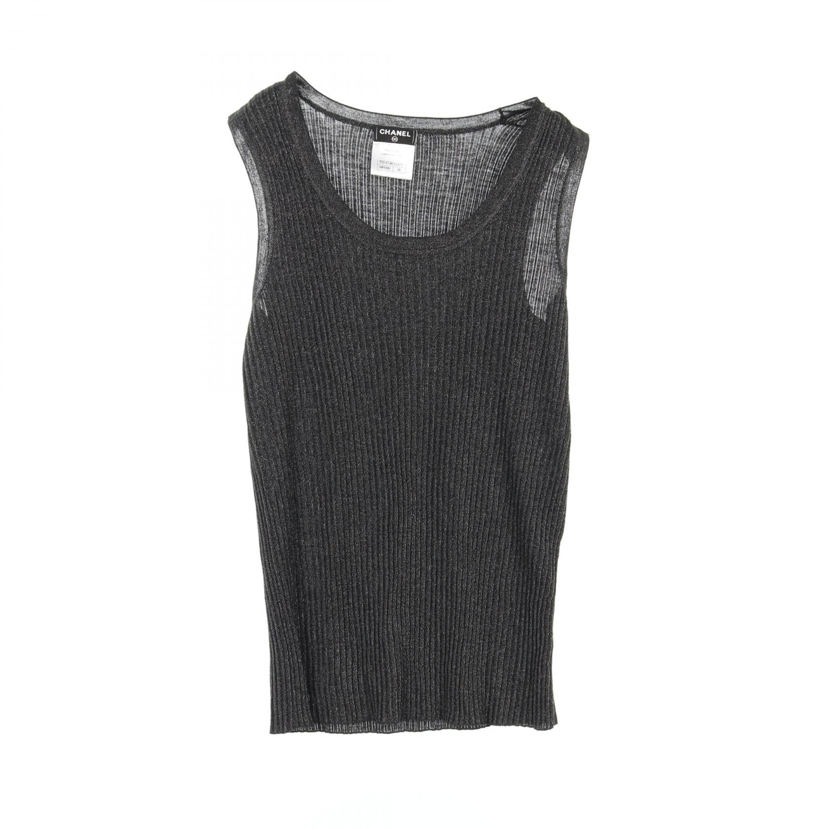 Top Quality Chanel Cashmere Tank Top Black