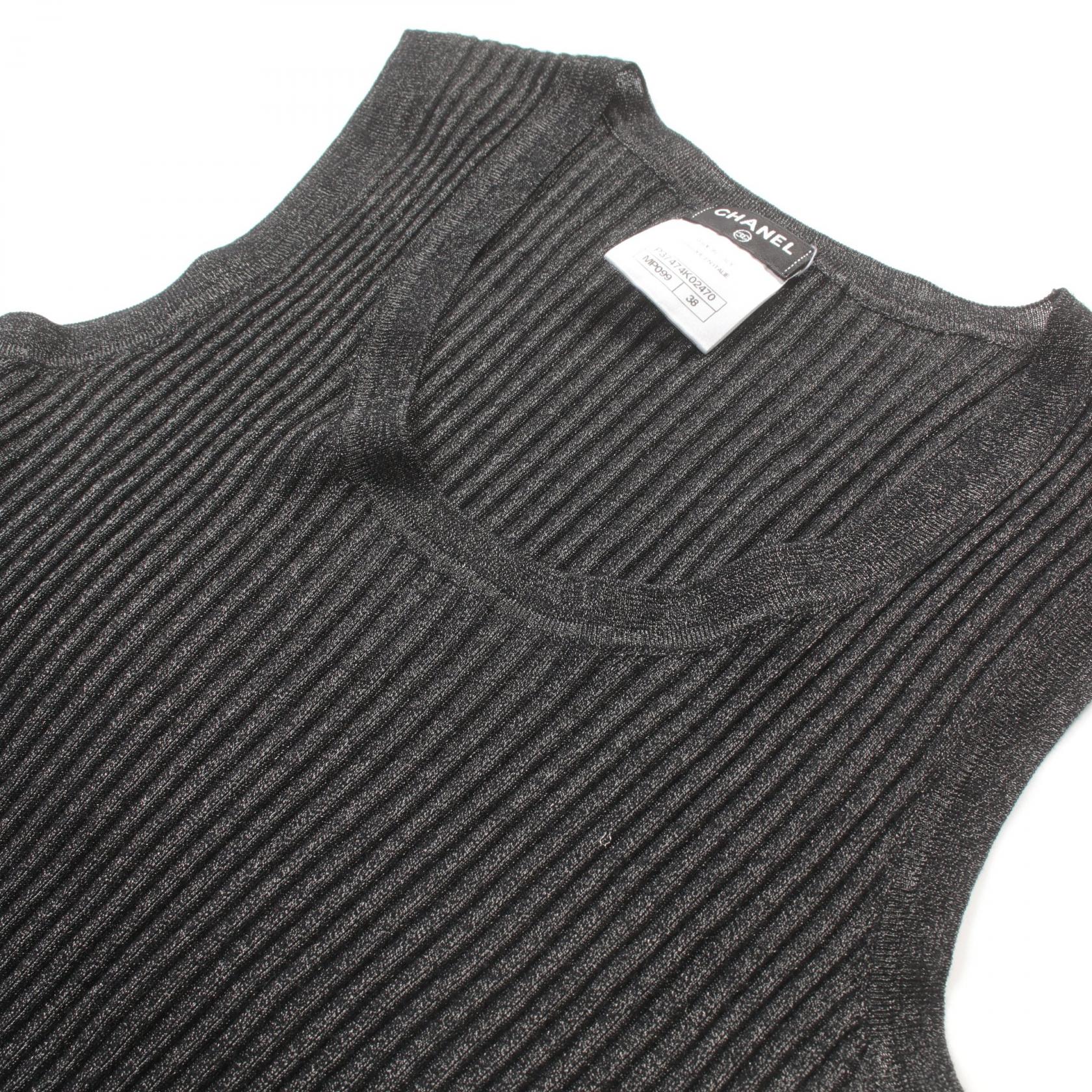 Top Quality Chanel Cashmere Tank Top Black