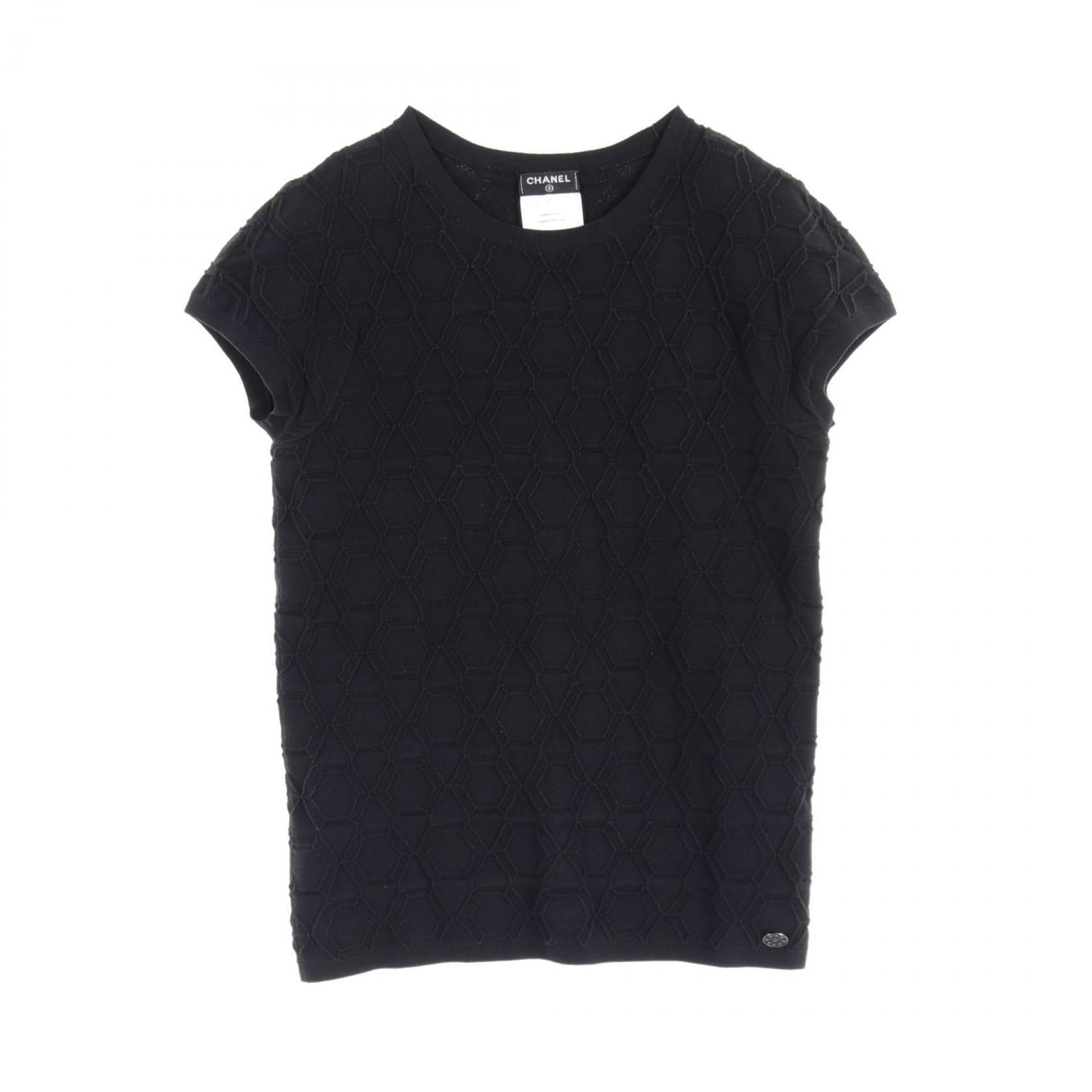 Top Quality Chanel Cotton Knit Top Navy