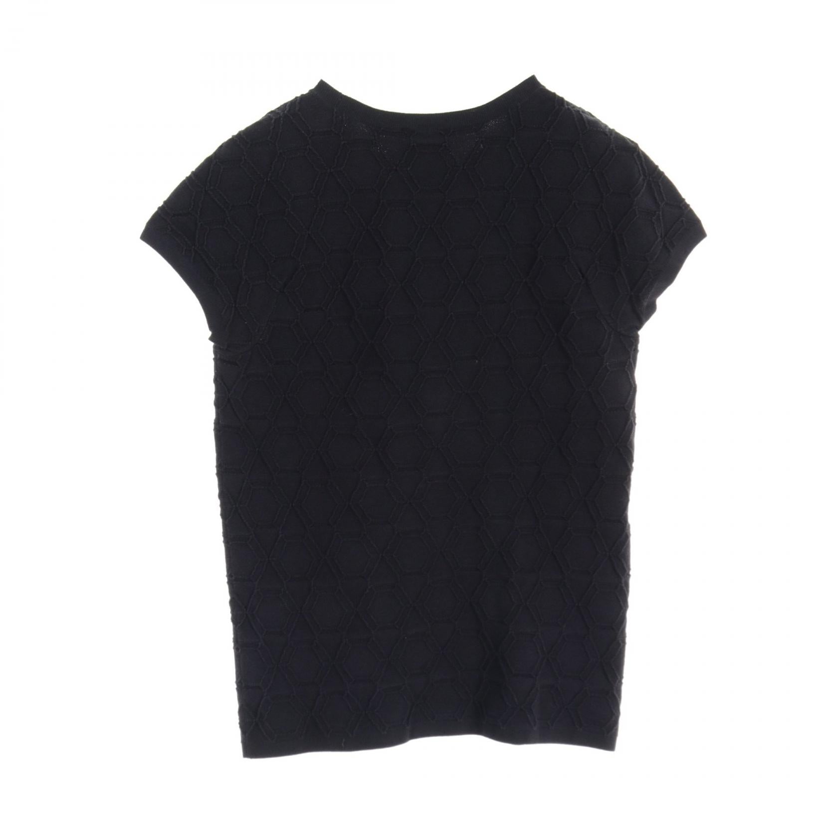 Top Quality Chanel Cotton Knit Top Navy