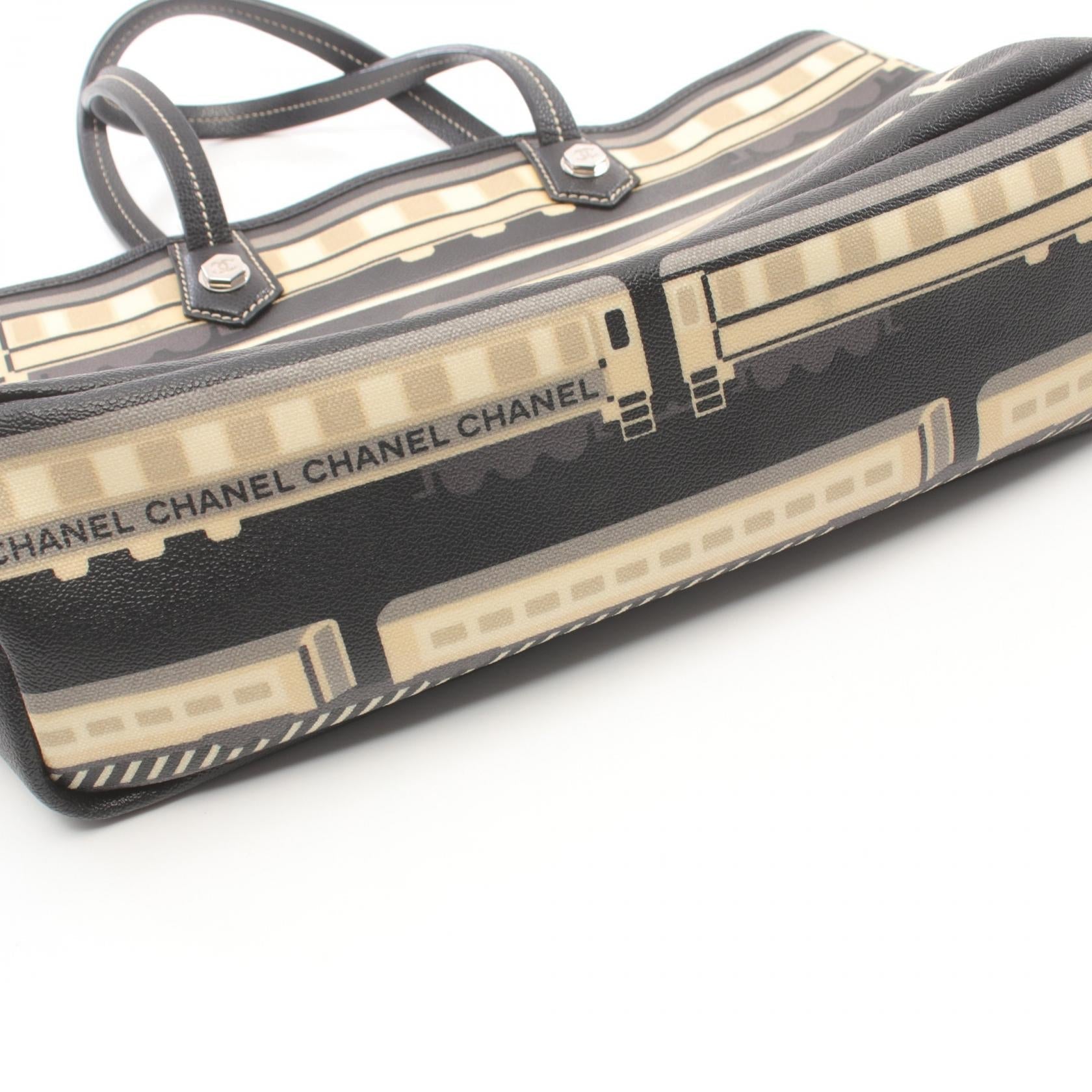 Top Quality Chanel Central Station Tote Bag PVC Canvas Leather