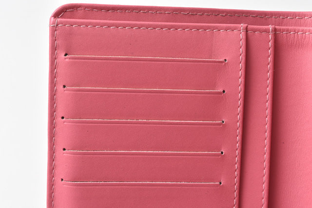 Top Quality Chanel Quilted Leather Bifold Wallet Rose Silver Hardware