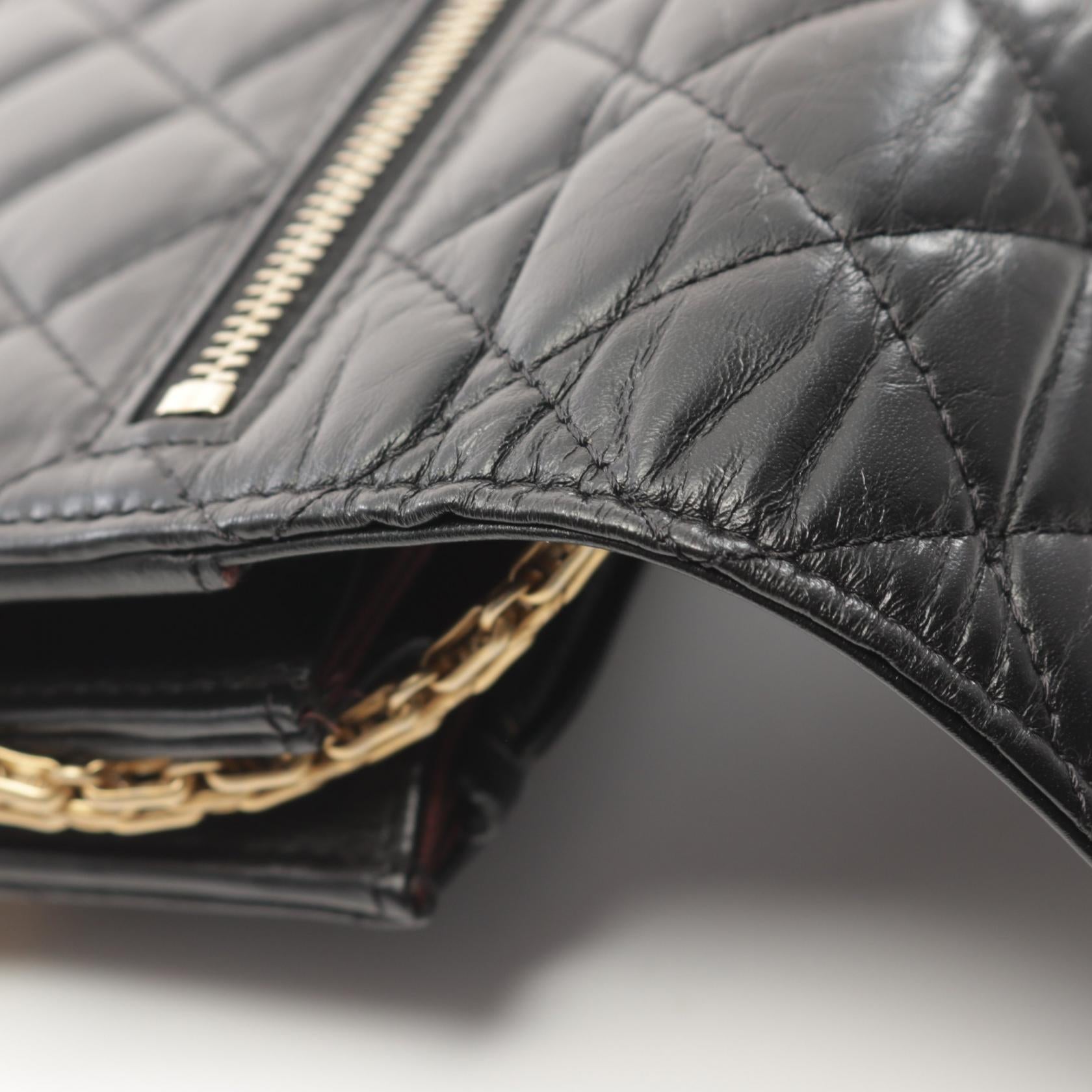 Top Quality Chanel 2.55 Leather Shoulder Bag Black