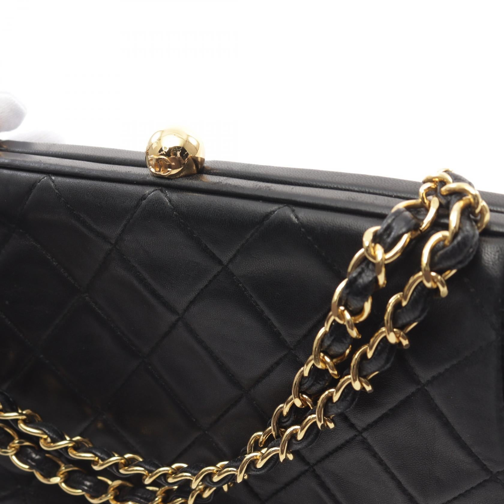 Top Quality Chanel Lambskin Matelasse Handbag Black