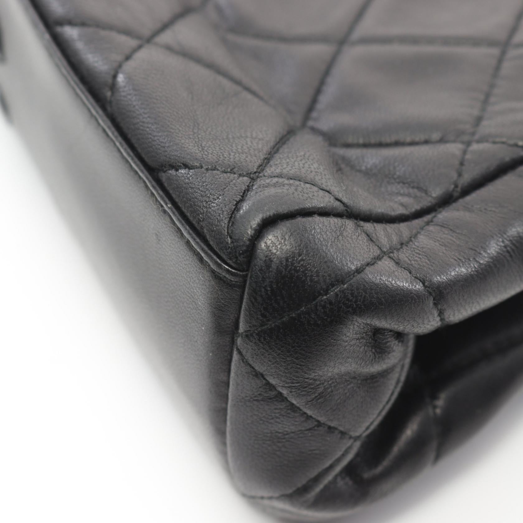 Top Quality Chanel Lambskin Matelasse Handbag Black