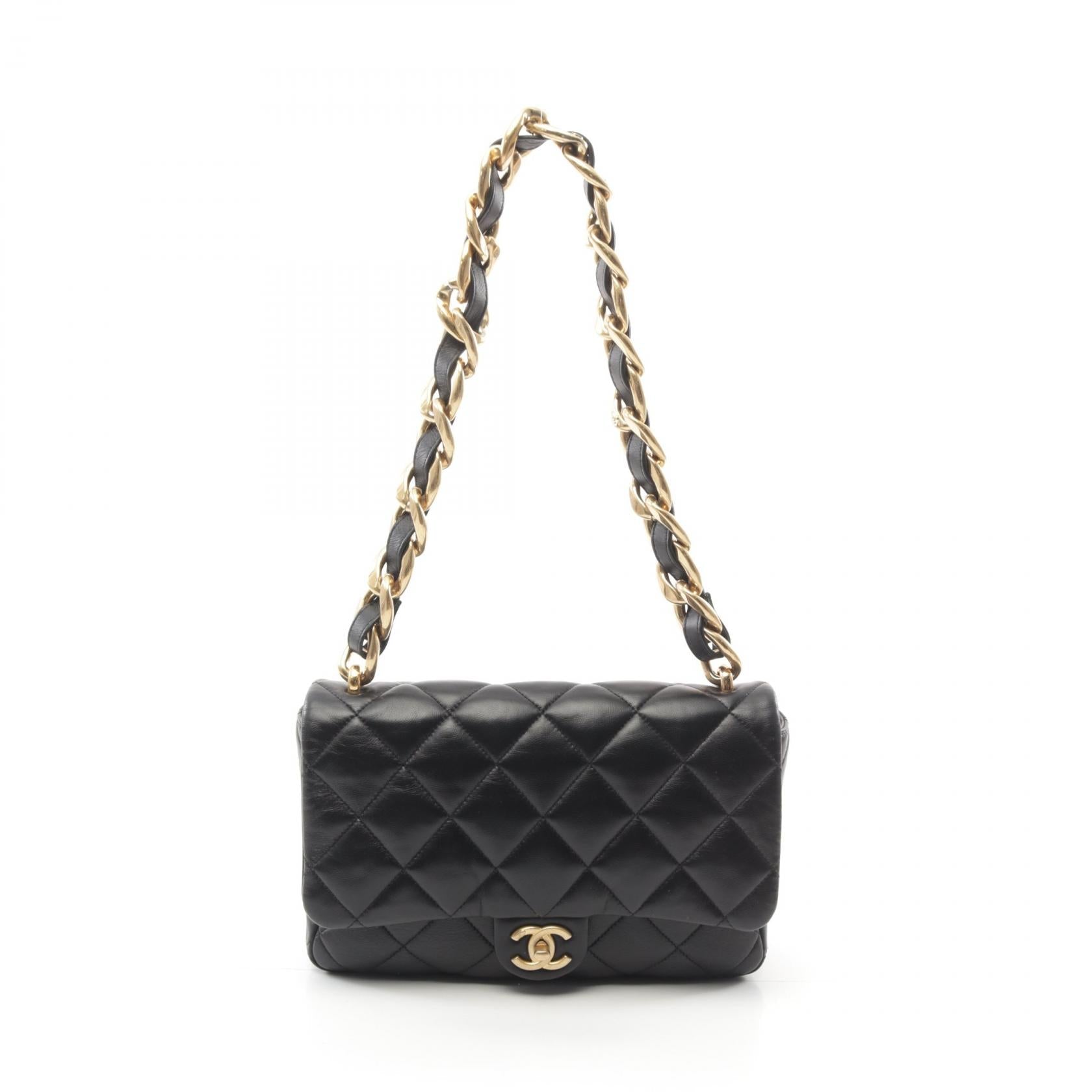 Top Quality Chanel Lambskin Large Flap Shoulder Bag Black