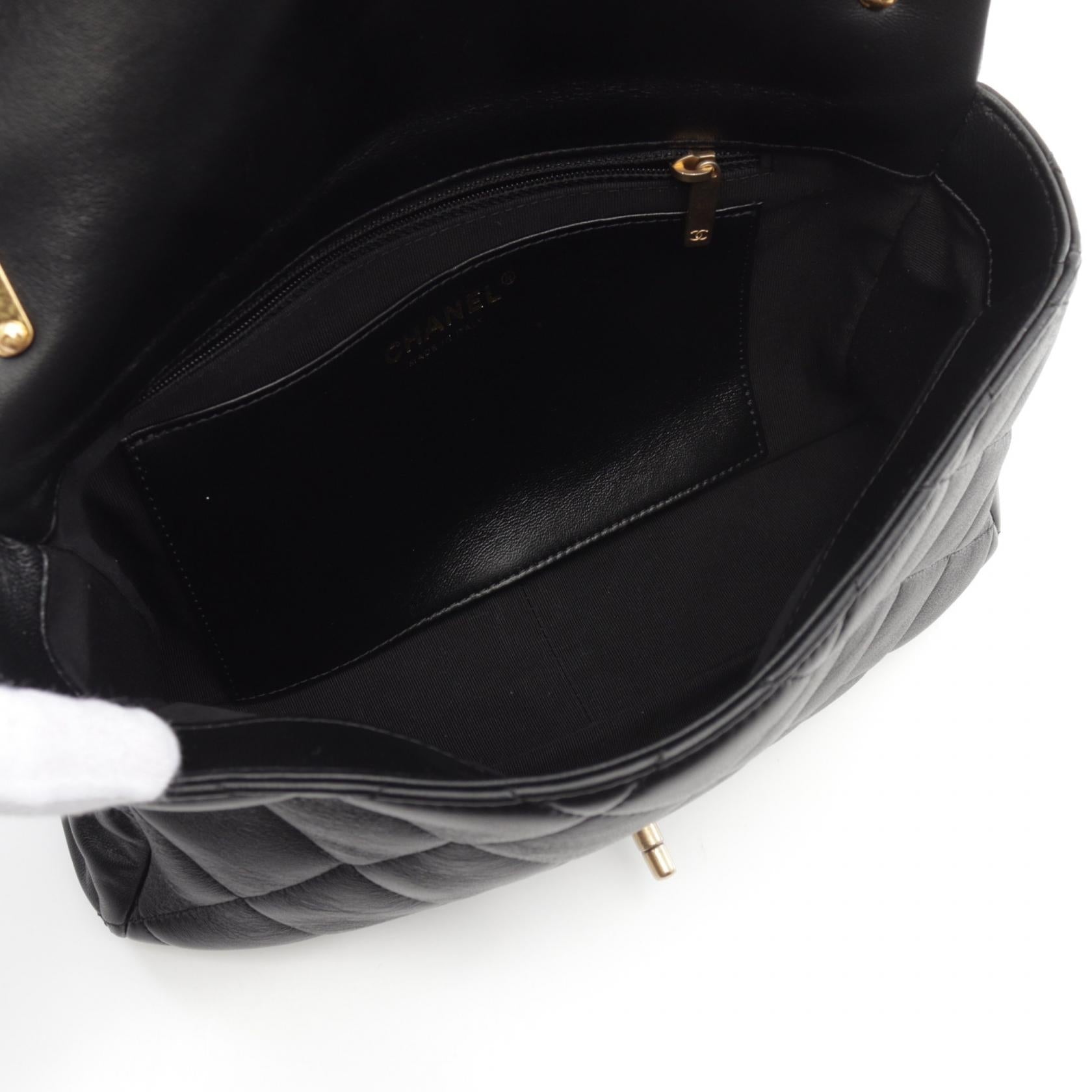 Top Quality Chanel Lambskin Large Flap Shoulder Bag Black