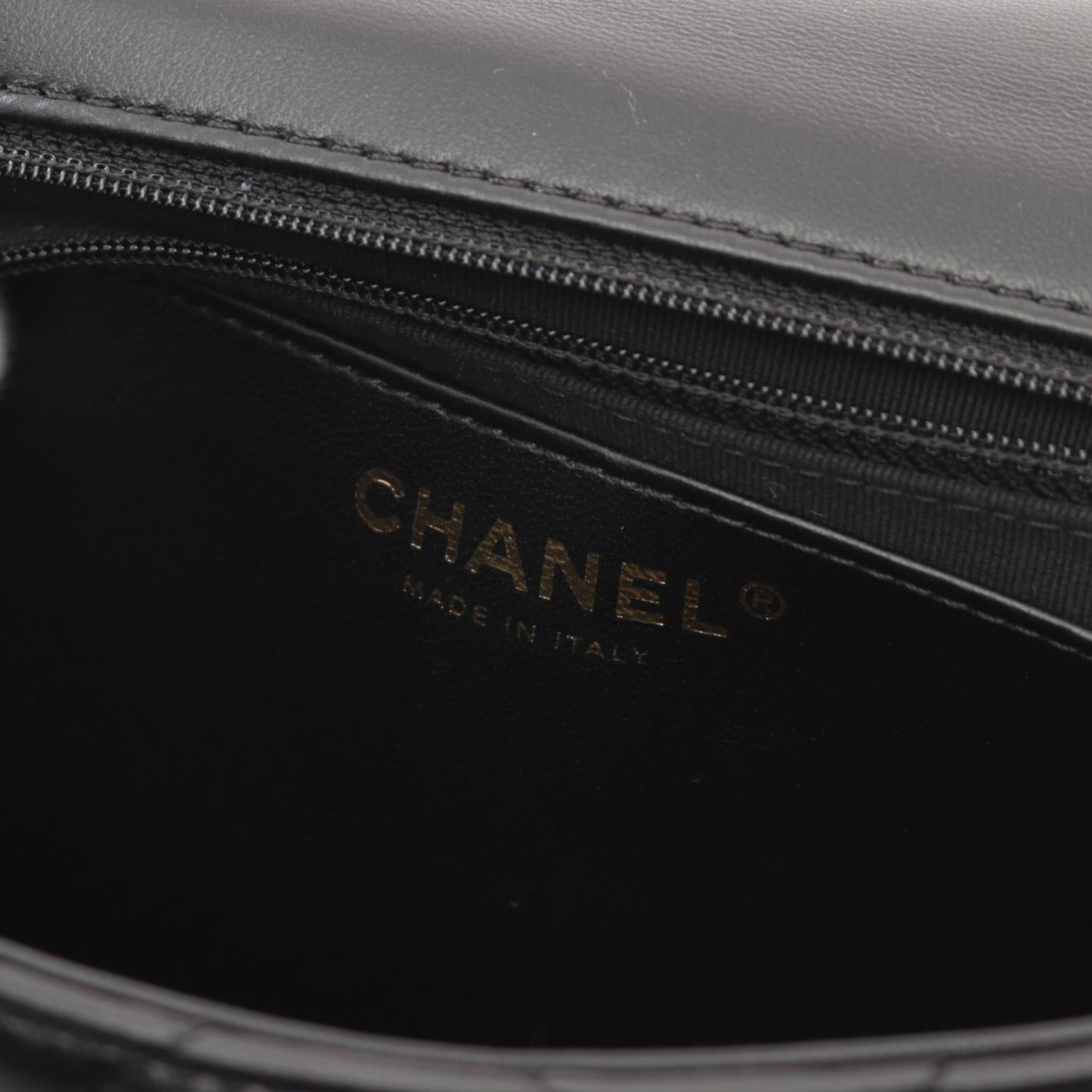 Top Quality Chanel Lambskin Large Flap Shoulder Bag Black