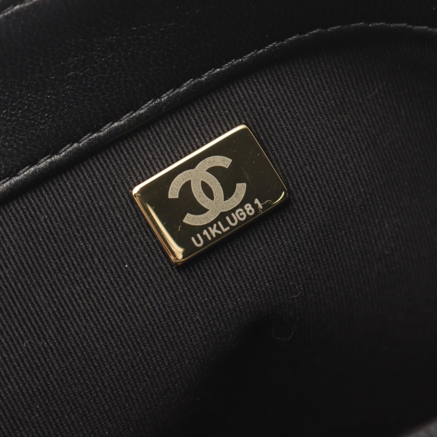 Top Quality Chanel Lambskin Large Flap Shoulder Bag Black