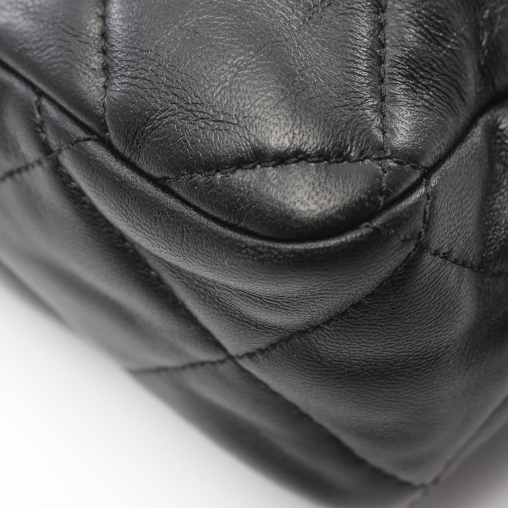 Top Quality Chanel Lambskin Large Flap Shoulder Bag Black